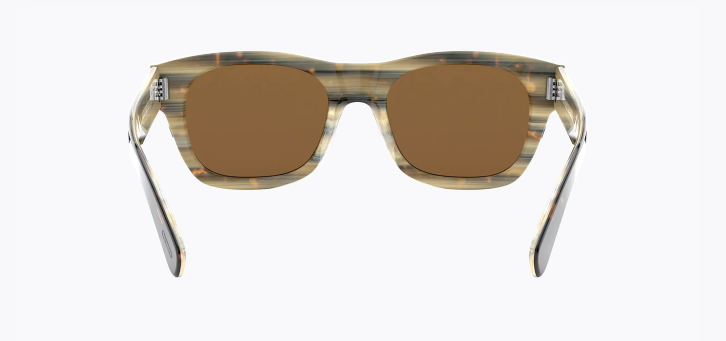 OLIVER PEOPLES Keenan 51mm Square Sunglasses MSRP$492 in 362 Horn / Brown Polar