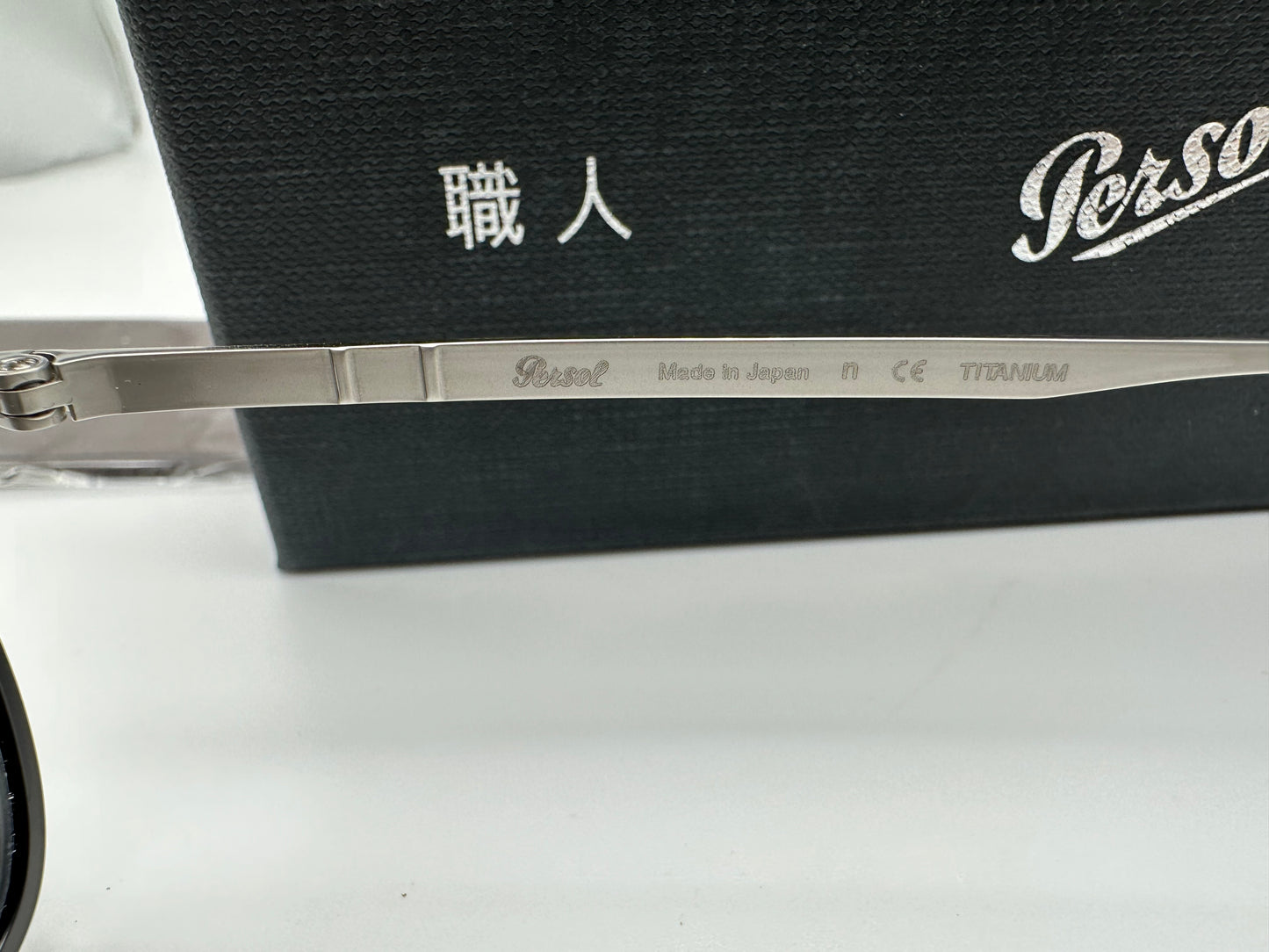 Persol PO 5005ST 50mm Titanium Silver Black/ Dark Gray 8006B1 Made in Japan