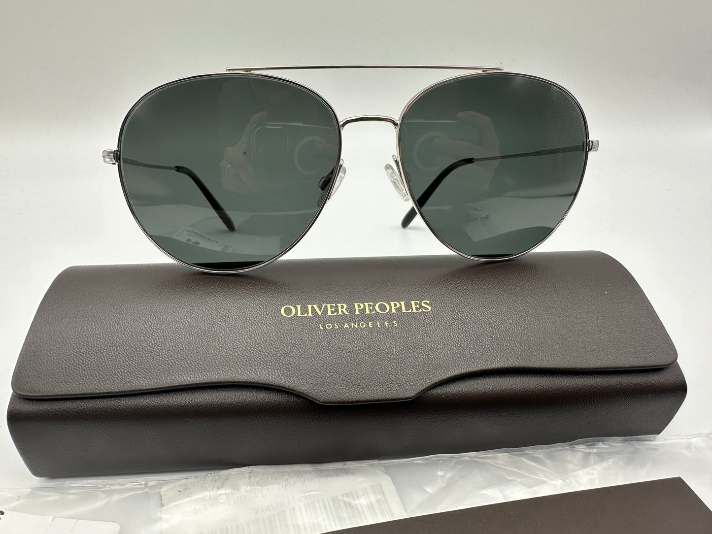 OLIVER PEOPLES Airdale Aviator 58mm in Midnight Express Polarized MSRP $511