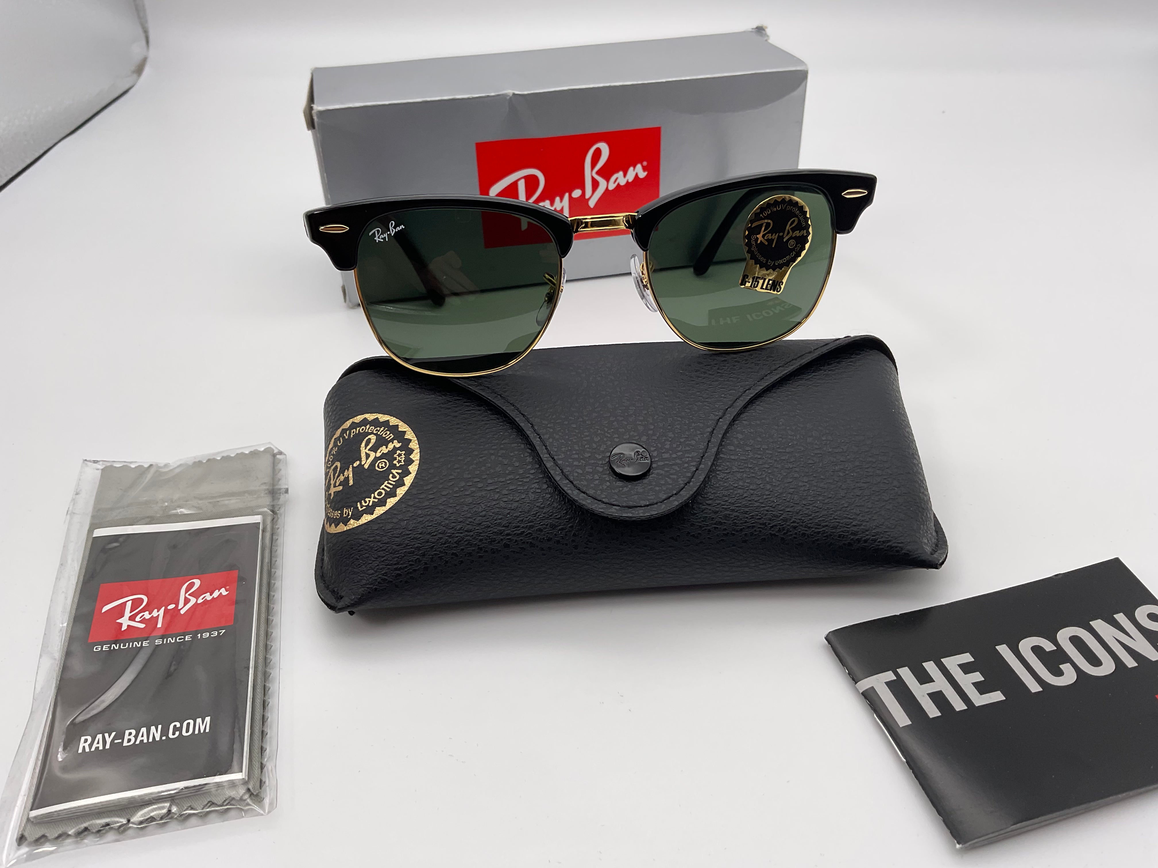 Ray ban top clubmaster sunglasses black