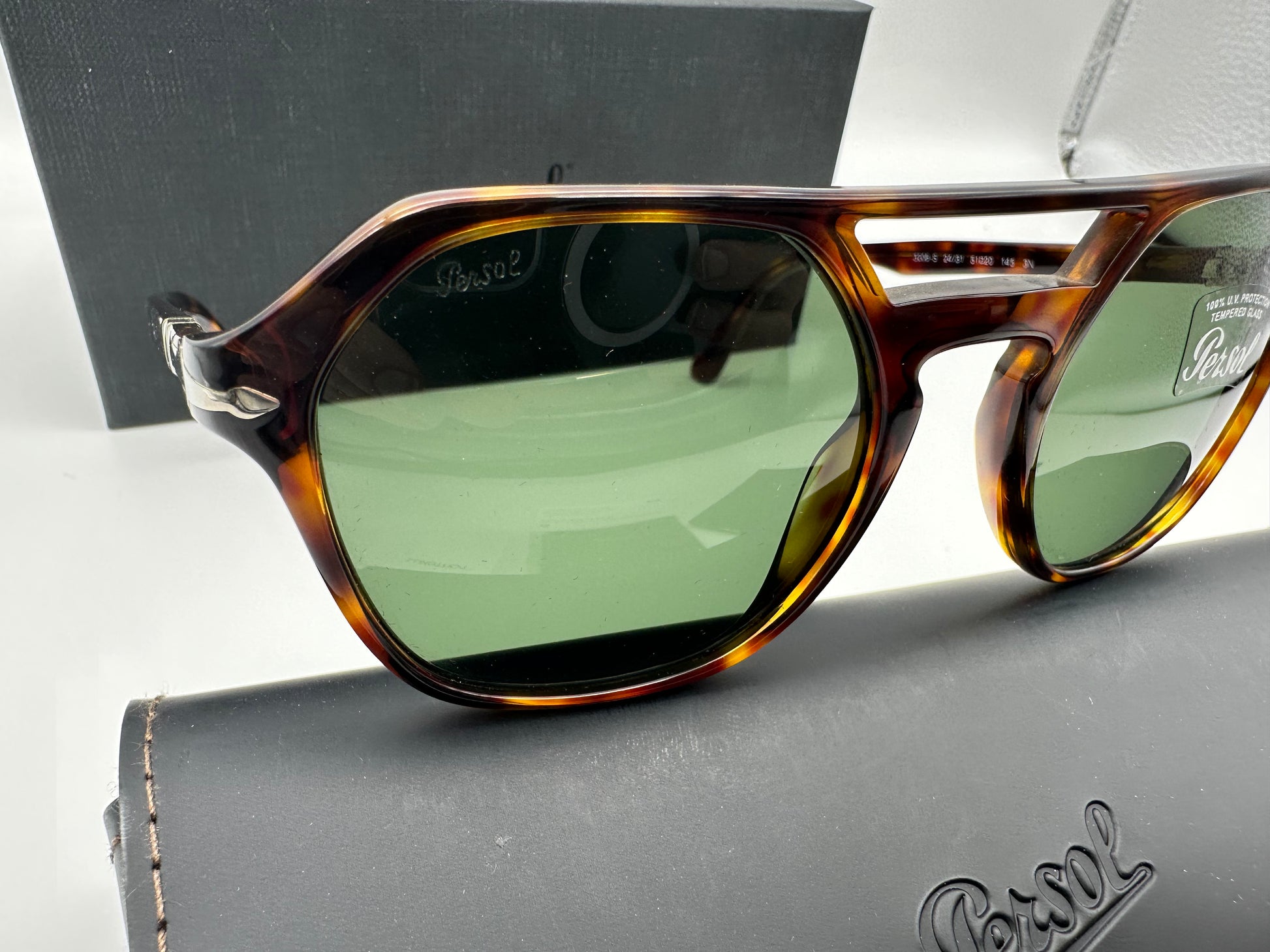 Persol PO 3206S 51mm Havana Green Made in Italy Shade Review Store