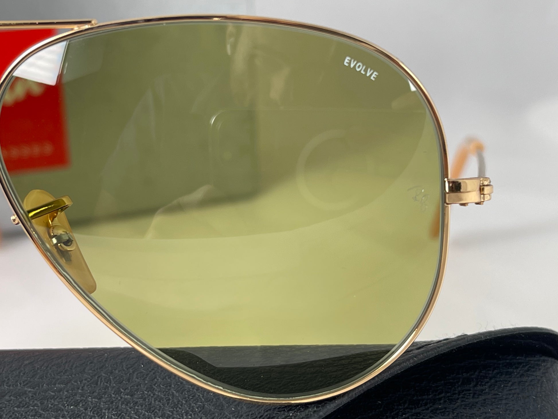 Ray Ban Aviator Evolve RB 3025 9064 4C Gold Green Photochromic 58mm Au Shade Review Store