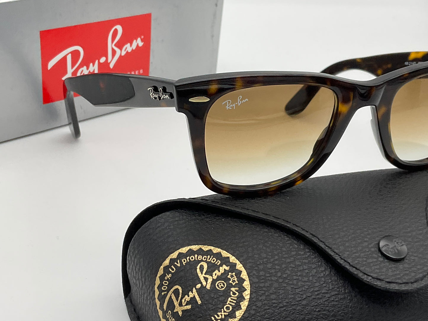 Tortoise Shell Ray Ban Ray Ban Original Wayfarer 50mm RB2140 902/51 Tortoise w/Light Brown Gr ...