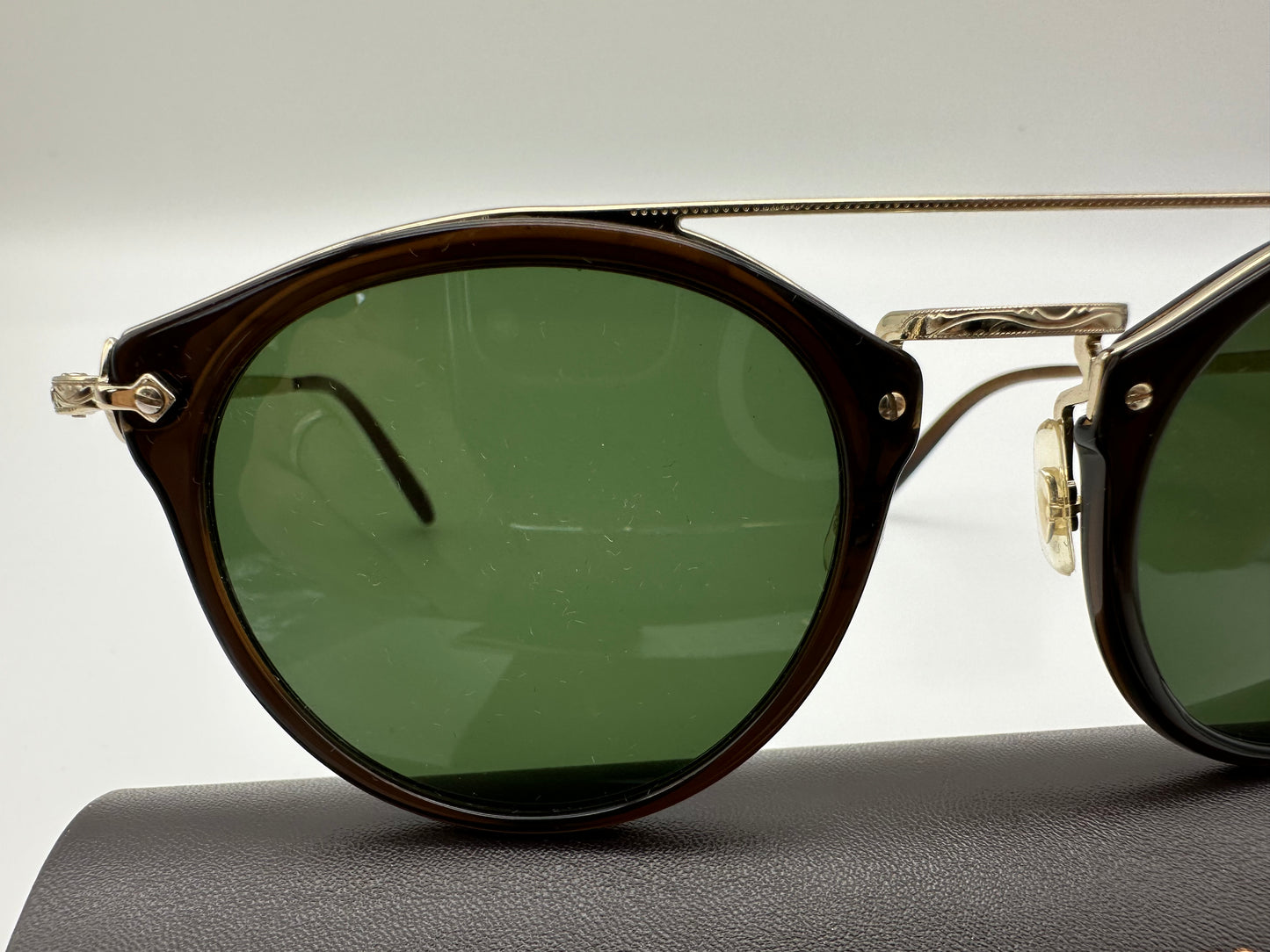 Oliver Peoples Remick 50mm Espresso/vibrant Green 1625/71 Italy