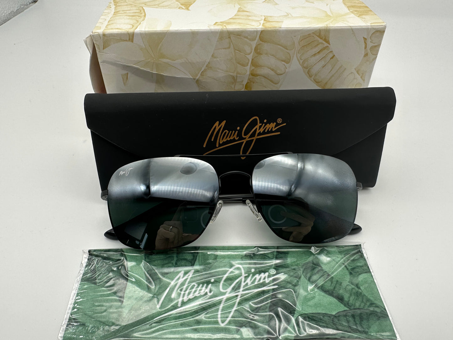 Maui Jim Lava Tube 57mm  786-2M Matte Black Titanium Neutral Grey Polarized Sunglasses Japan