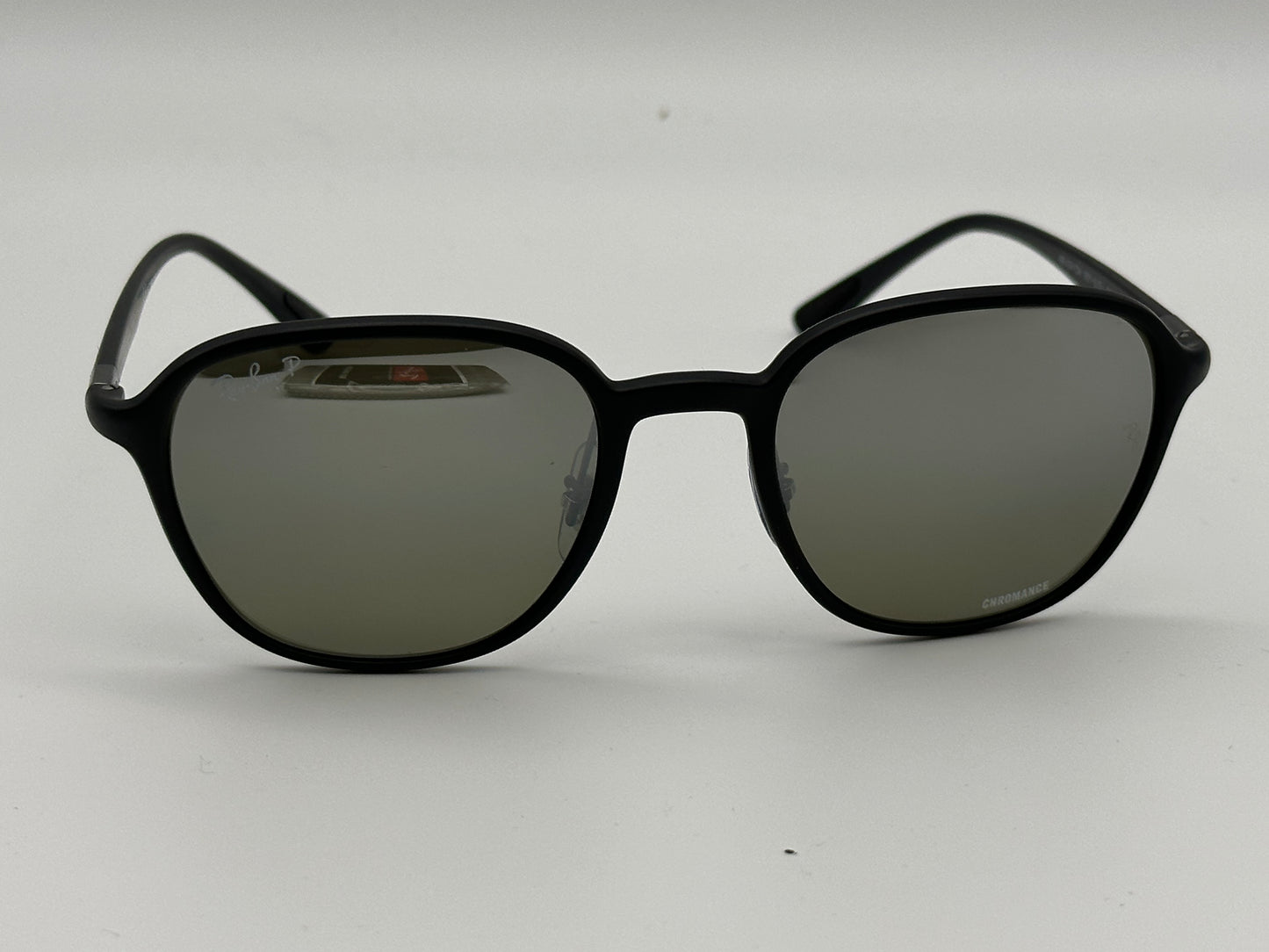 RAY BAN RB4341CH 601S5J Matte Black Grey Mirror Polarized Men's 51mm Sunglasses NEW