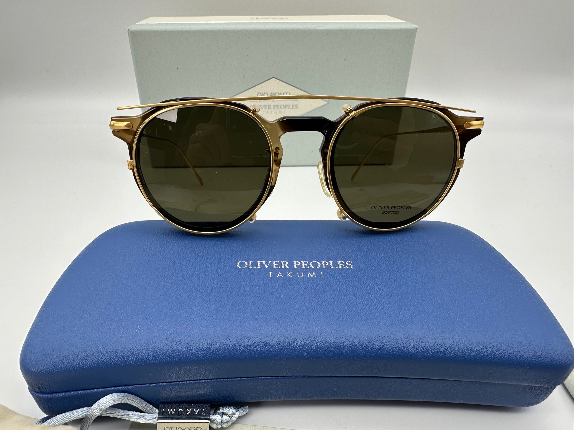 Oliver Peoples Ponti-1 Tortoise OV 1292T 47mm Titanium Clip