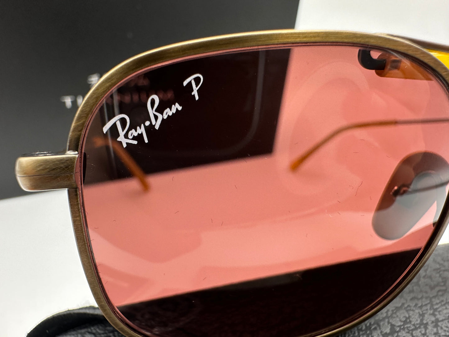 Ray Ban RB 8062 51mm Demi Gloss Antique Gold Polarized Wine Made in Japan NEW