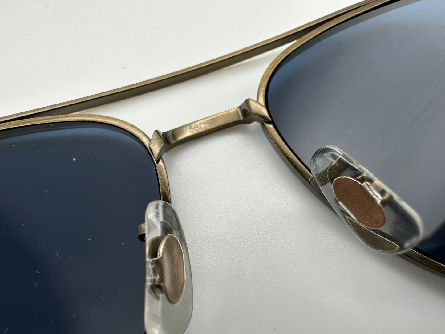 Oliver Peoples RIKSON Antique Gold/ Blue 56mm OV 1266ST CUSTOM Authentic