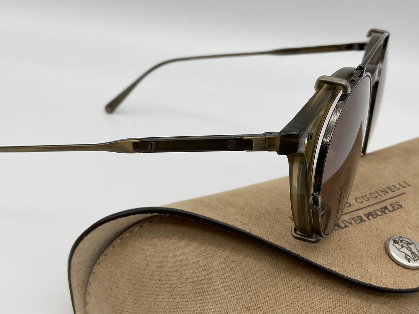 Oliver Peoples Eduardo OV5483M 167873 48mm Dusty Olive Persimmon Sunglasses