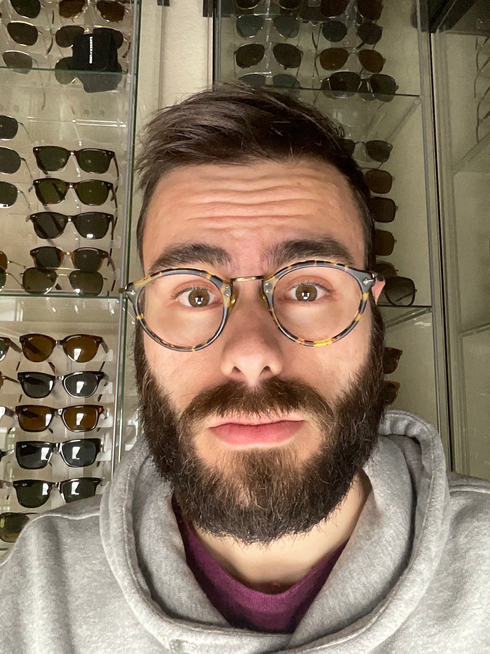 Oliver Peoples 505 Vintage DTBK Rose Clip Optec Japan Shade