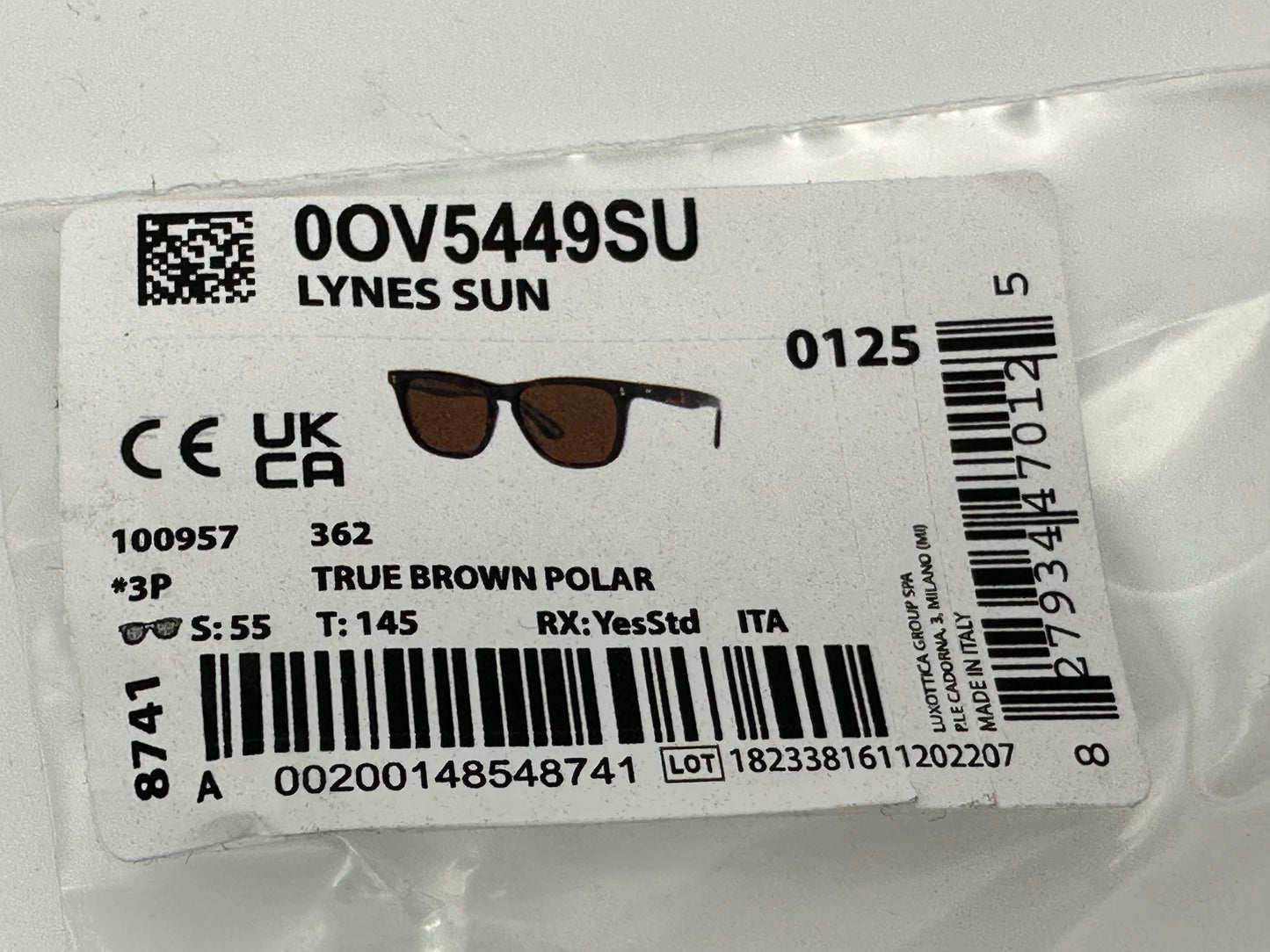 Oliver Peoples LYNES SUN 55mm OV 5449SU Havana/True Brown Polar (1009/57) Sunglasses
