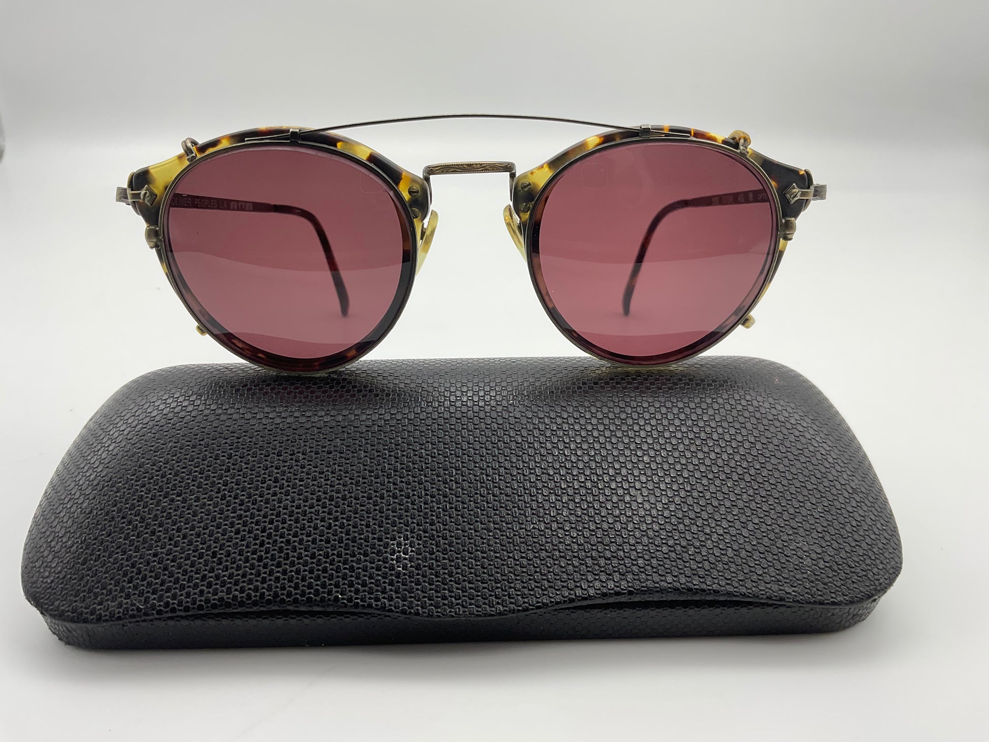 Oliver Peoples 505 Vintage DTBK Rose Clip Optec Japan – Shade Oliver Peoples 505 Vintage DTBK Rose Clip Optec Japan – Shade