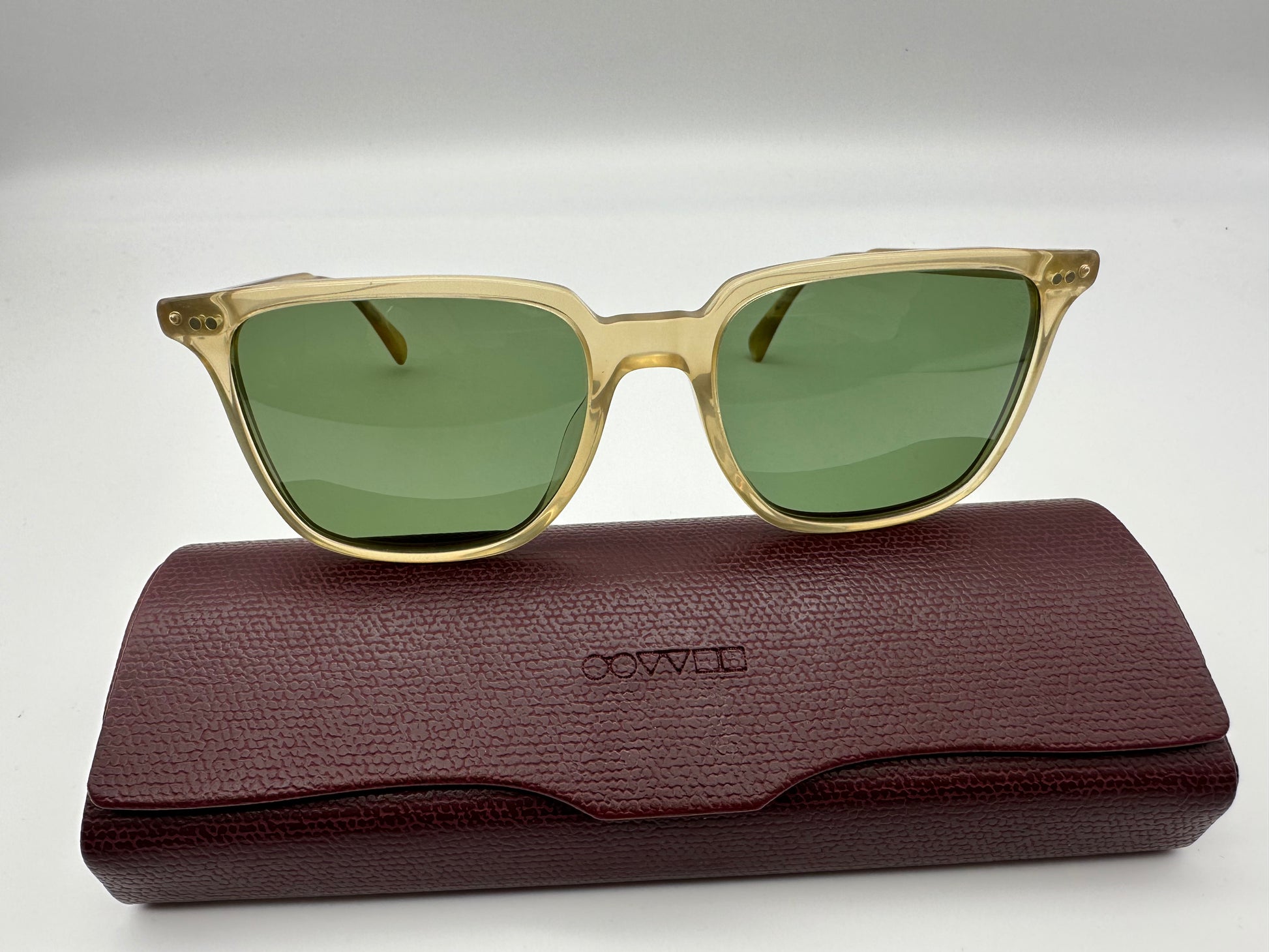 RARE Oliver Peoples OPLL Sun 53mm VFX Polarized Light Brown Beige Preo Shade Review Store