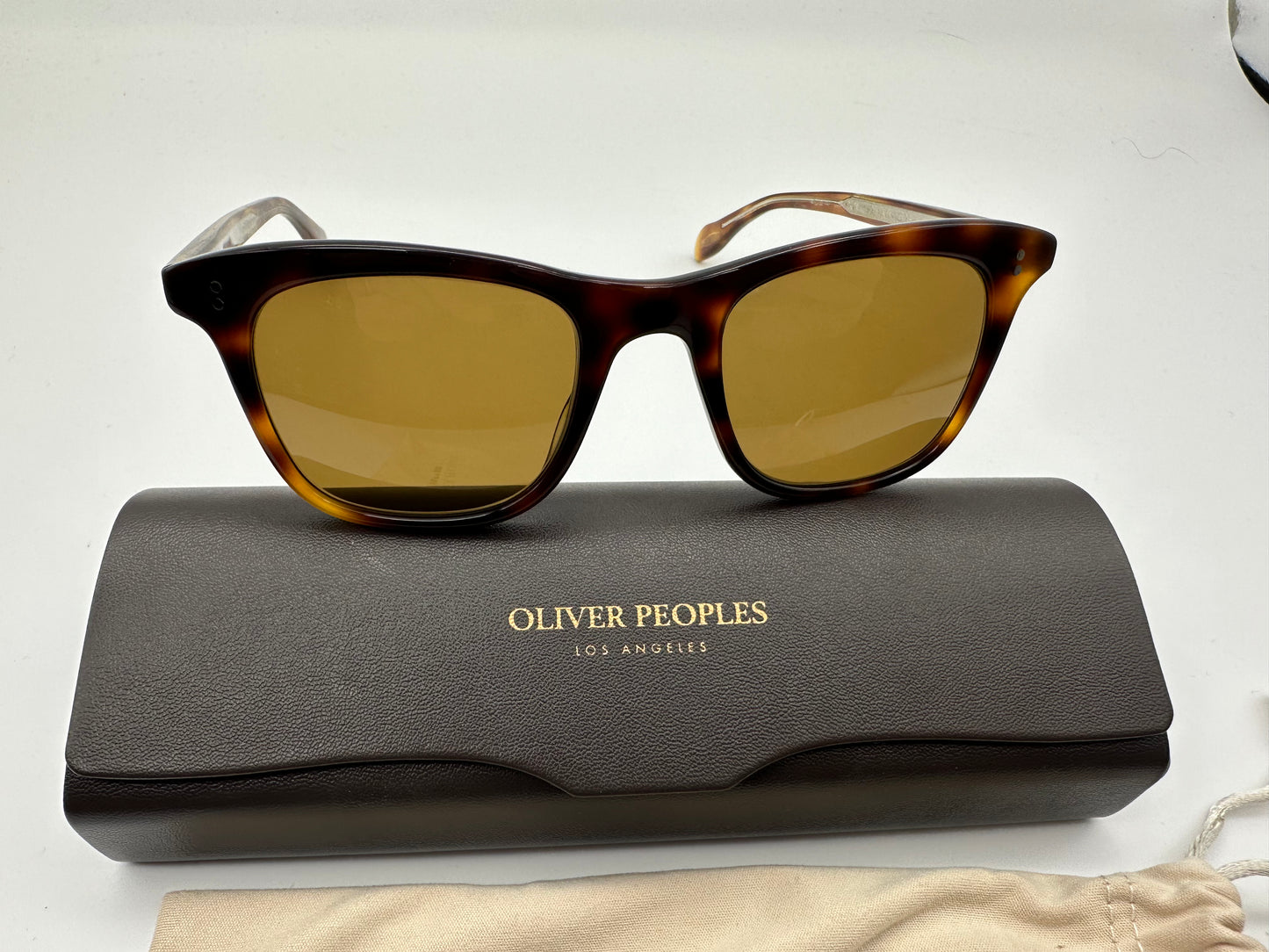 New Authentic Oliver Peoples sunglasses Luis DM Tortoise Brown 69
