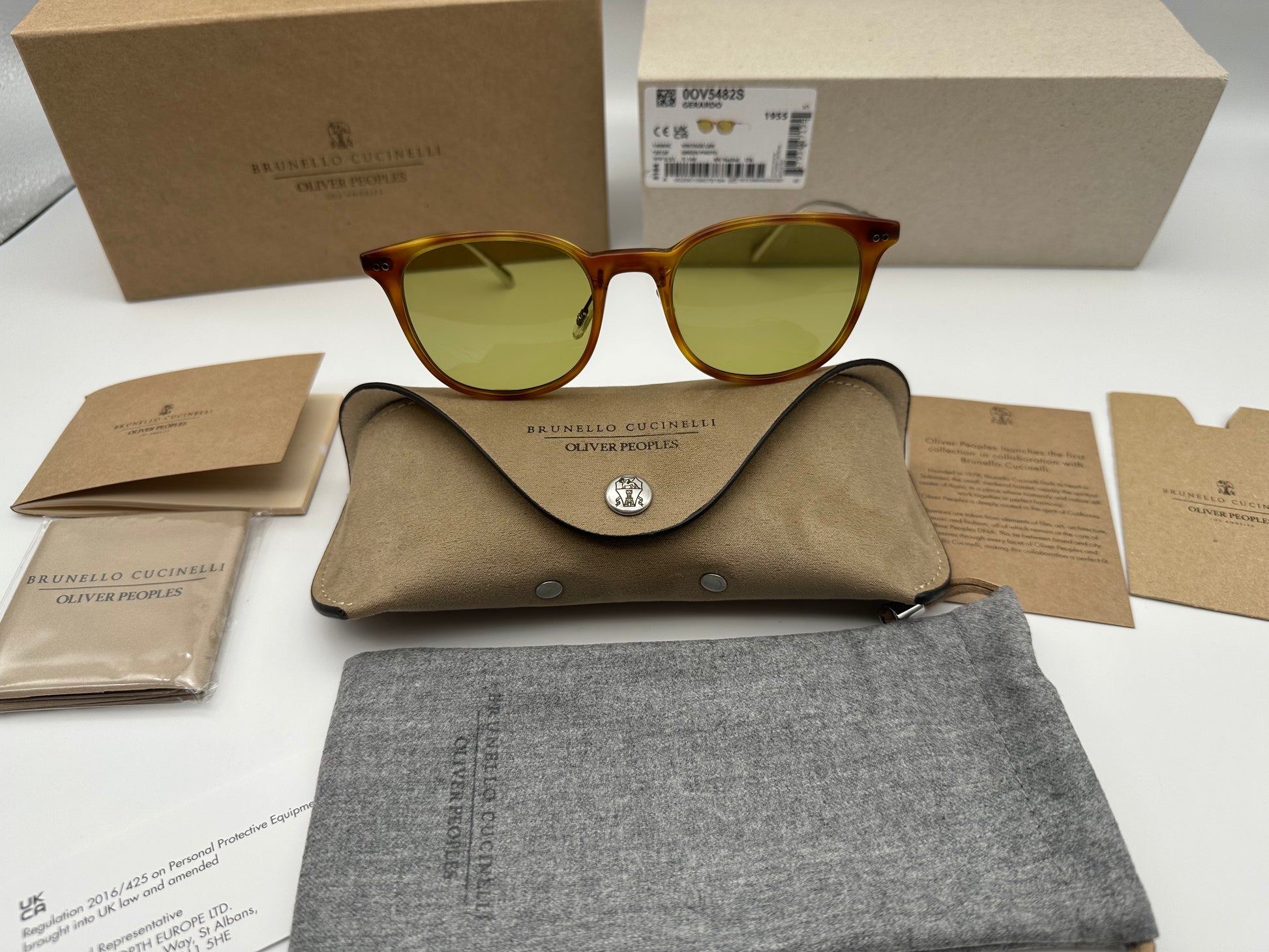 Oliver Peoples Gerardo OV5482S-14084C Vintage LBR/Brushed Silver Oliver Peoples Gerardo OV5482S-14084C Vintage LBR/Brushed Silver