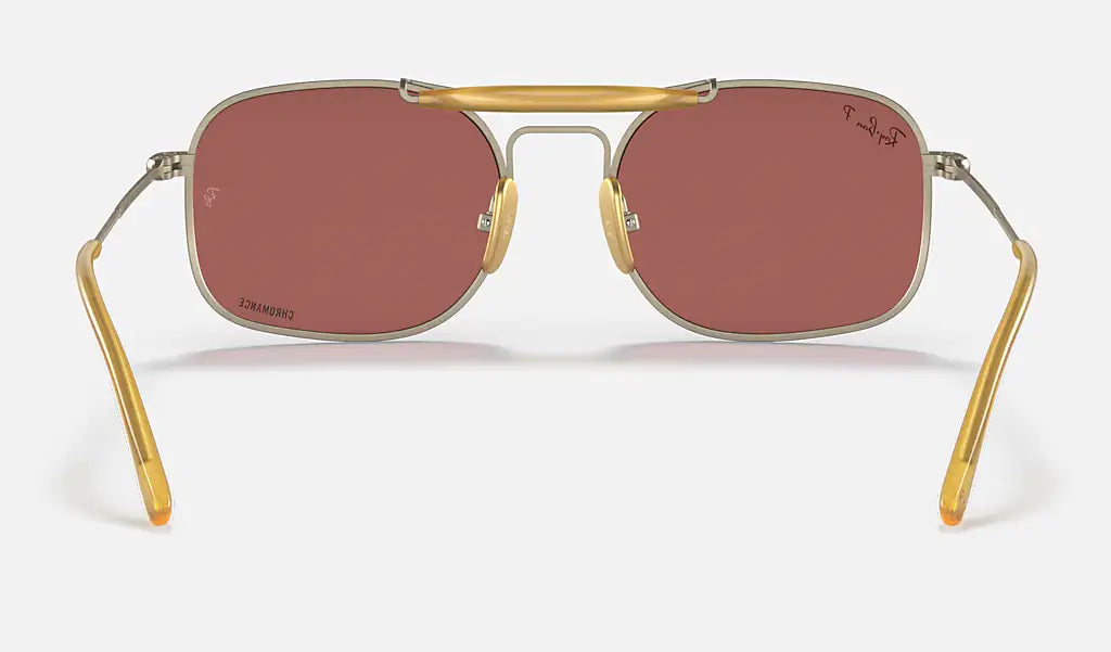 Ray Ban RB 8062 51mm Demi Gloss Antique Gold Polarized Wine Made in Japan NEW