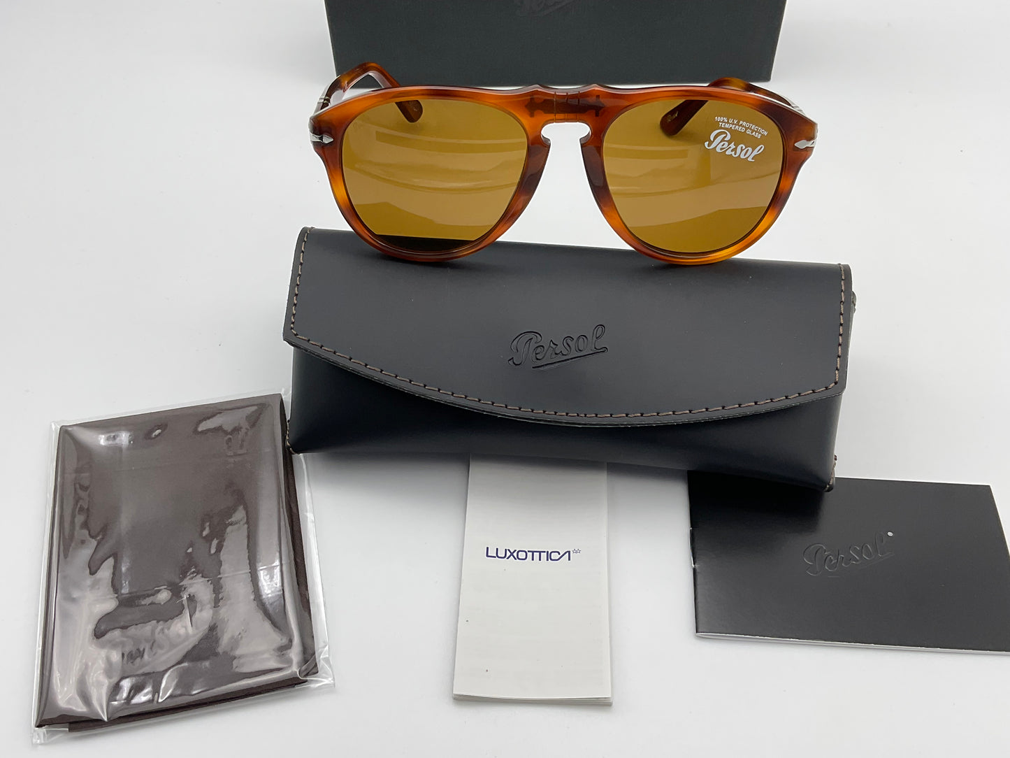 Persol Sunglasses PO 649 54mm 96/33 Terra DI Siena Brown Lenses made in Italy