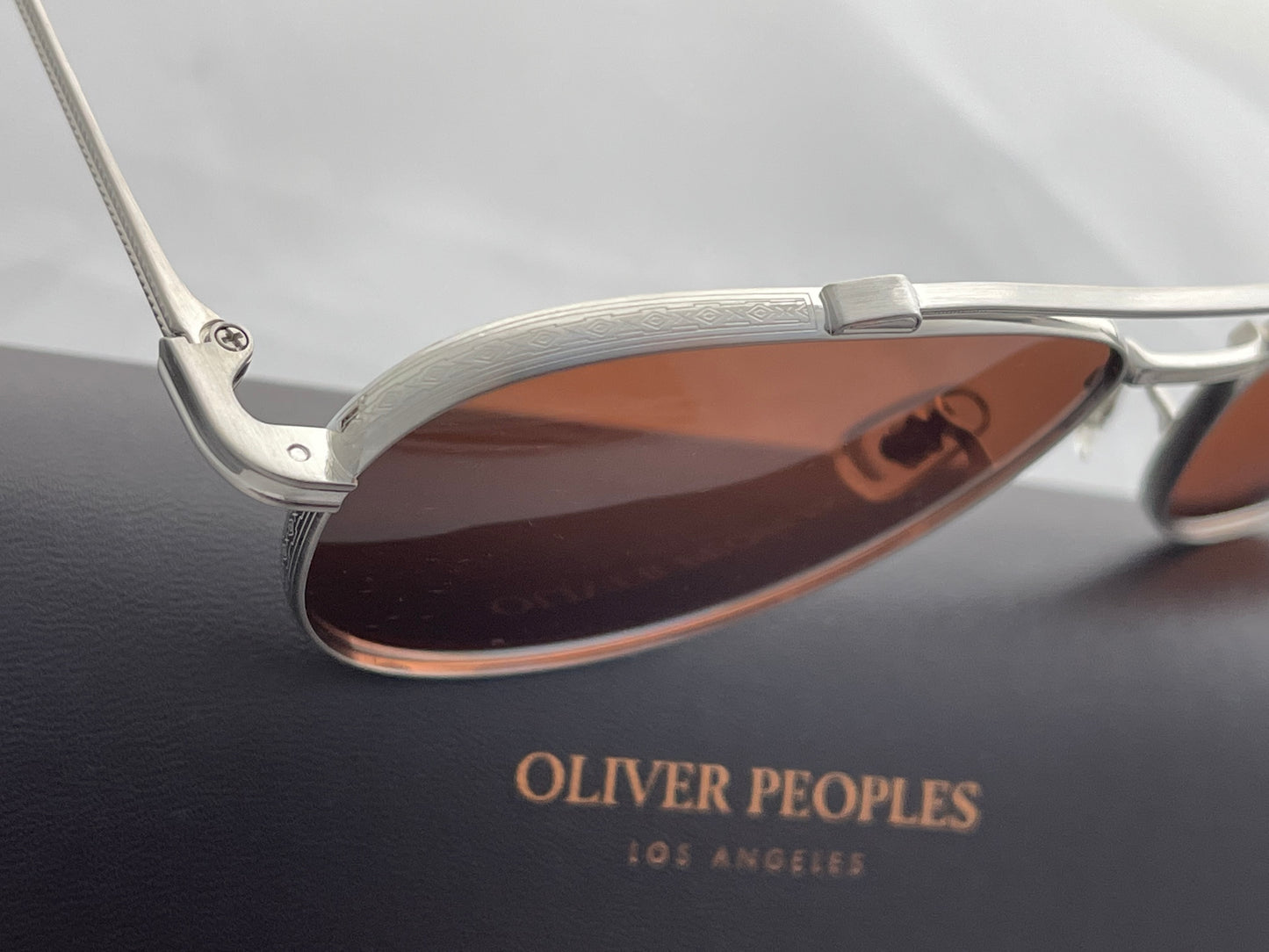 OLIVER PEOPLES Rikson Persimmon 56mm Unisex Aviator Sunglasses MSRP$531
