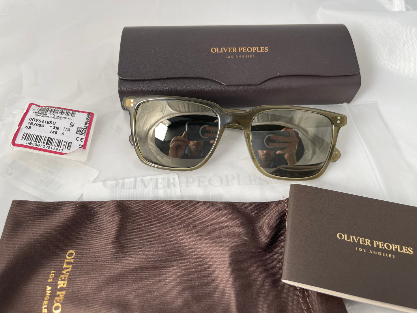 OLIVER PEOPLES LACHMAN SUN 53mm Dusty Olive / Grey Goldstone Sunglasses