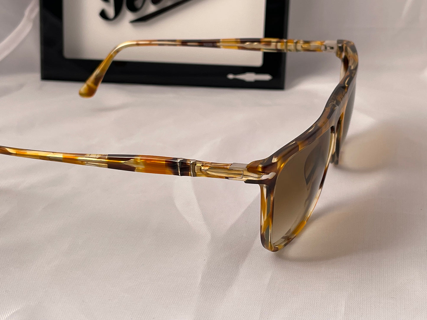 Persol PO 3225S 56mm Brown Striped Yellow/ Brown Gradient 1123-51 Sunglasses