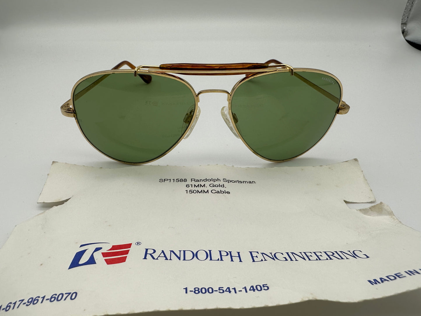 Randolph Engineering Sportsman 62mm Gold Cable Green 23K Gold SP11588 Vintage