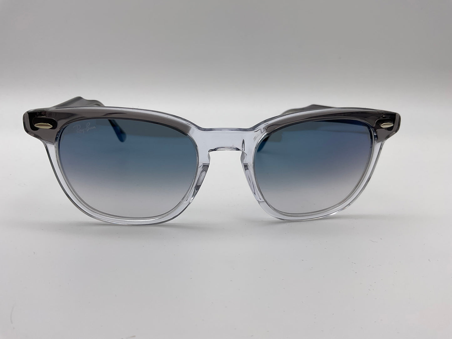 Ray Ban Hawkeye 52mm RB2298 Transparent Gray/ Clear Gradient Blue 13553F Italy NEW