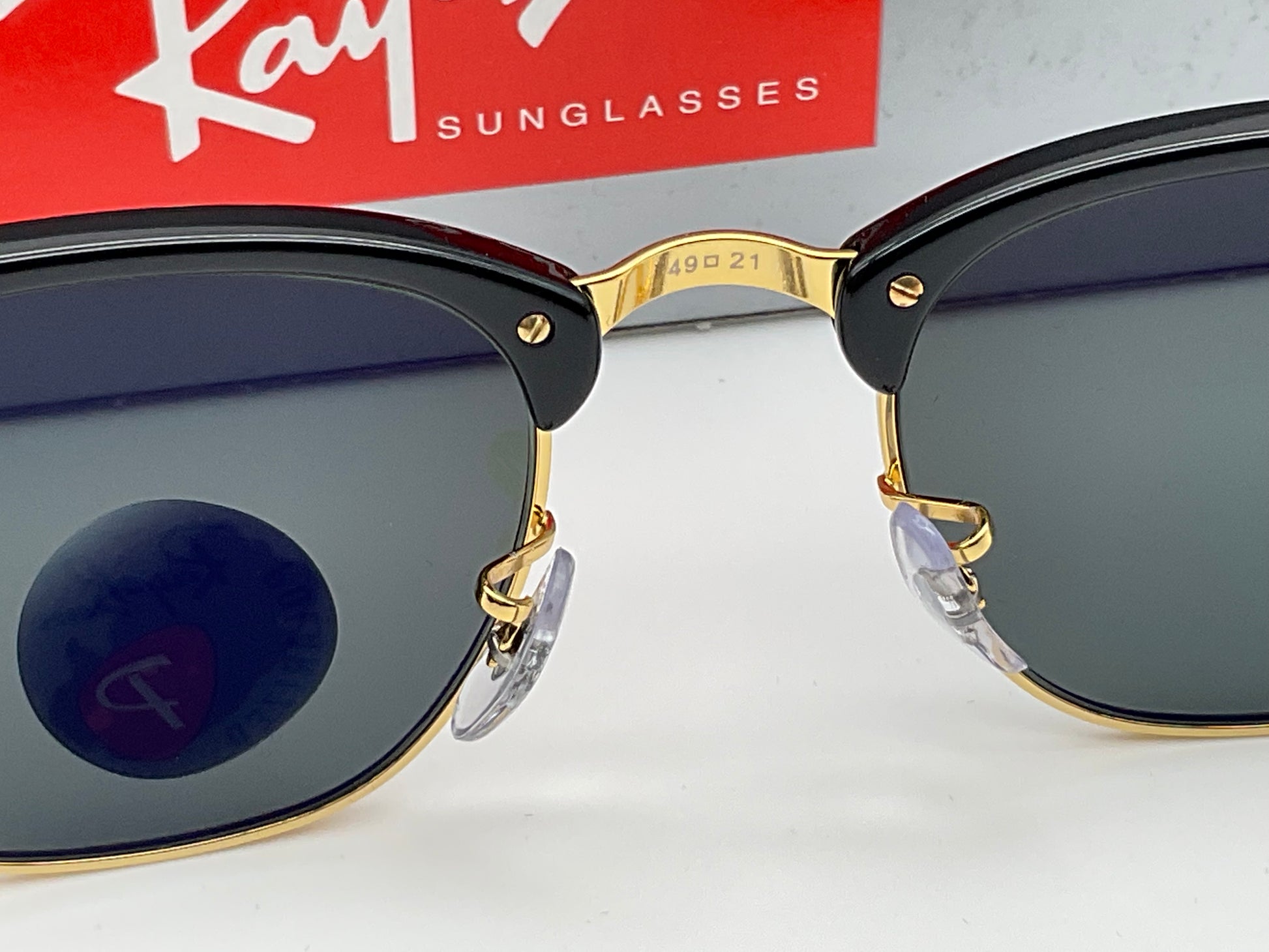 Ray Ban Clubmaster 49mm Black G 15 Green Polarized Sunglasses RB3016 901 58 Msrp Italy New