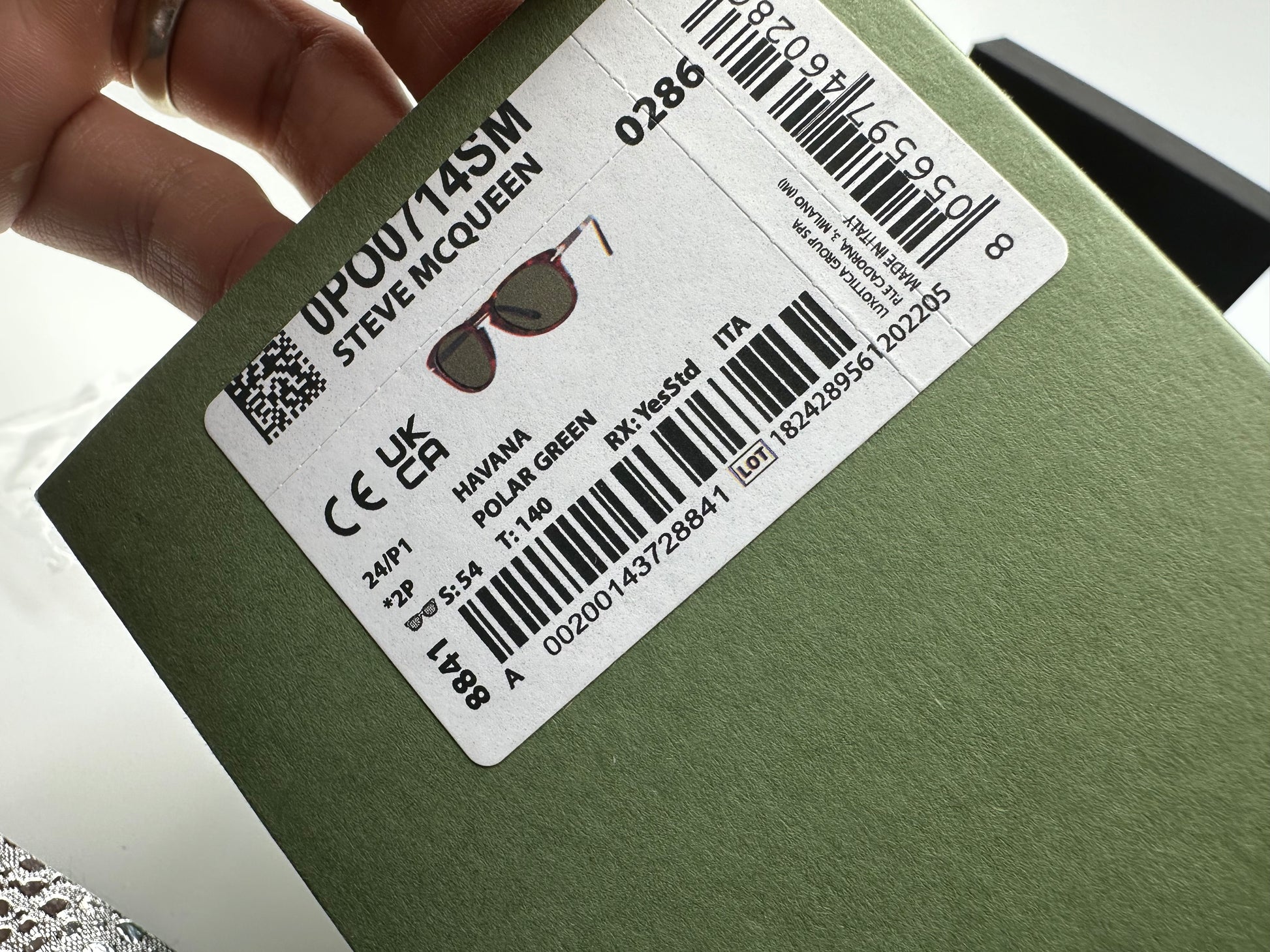 Persol 714SM 24 P1 54MM Steve McQueen Folding Havana polar green