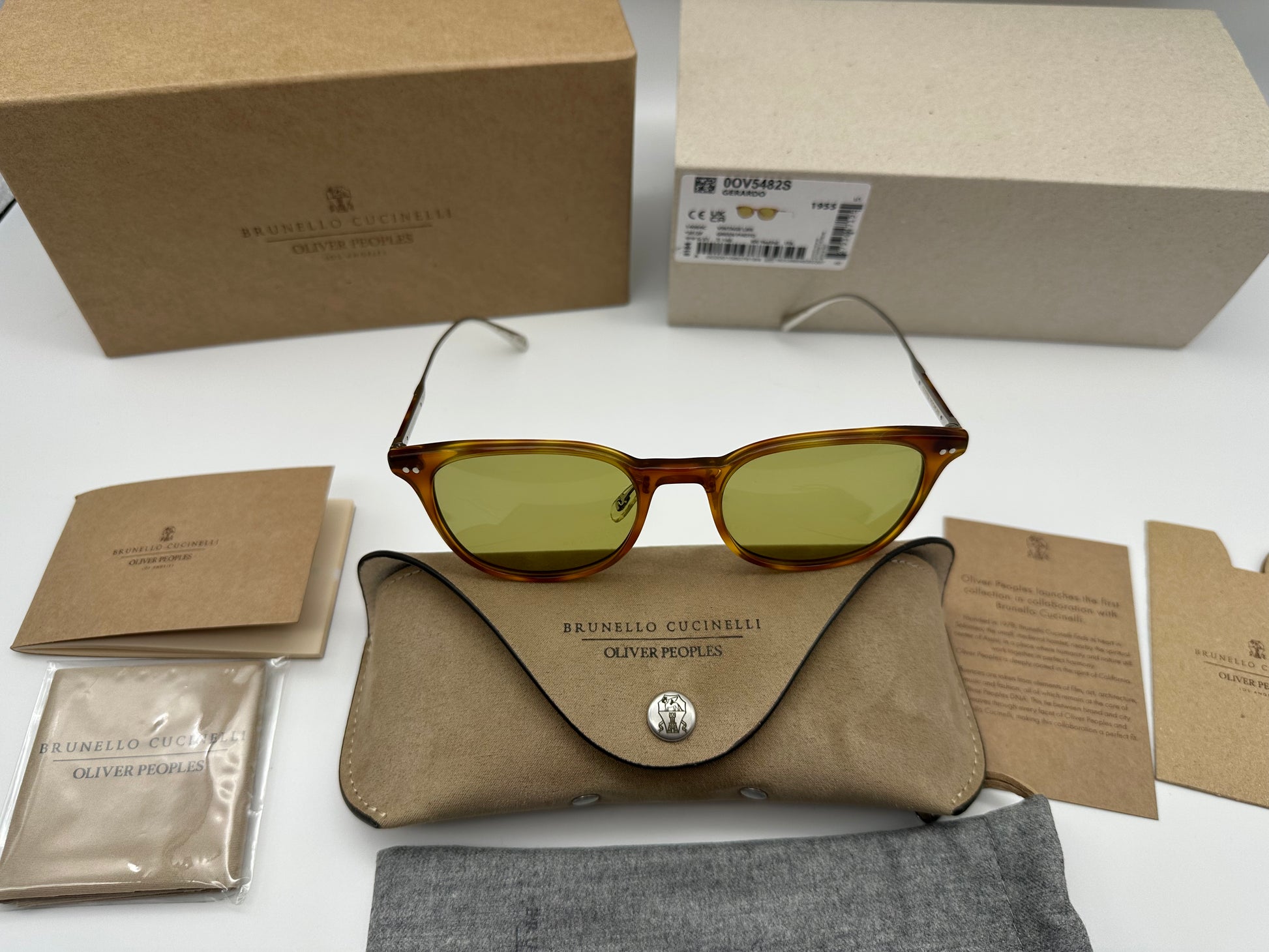 Oliver Peoples Gerardo OV5482S-14084C Vintage LBR/Brushed Silver Oliver Peoples Gerardo OV5482S-14084C Vintage LBR/Brushed Silver