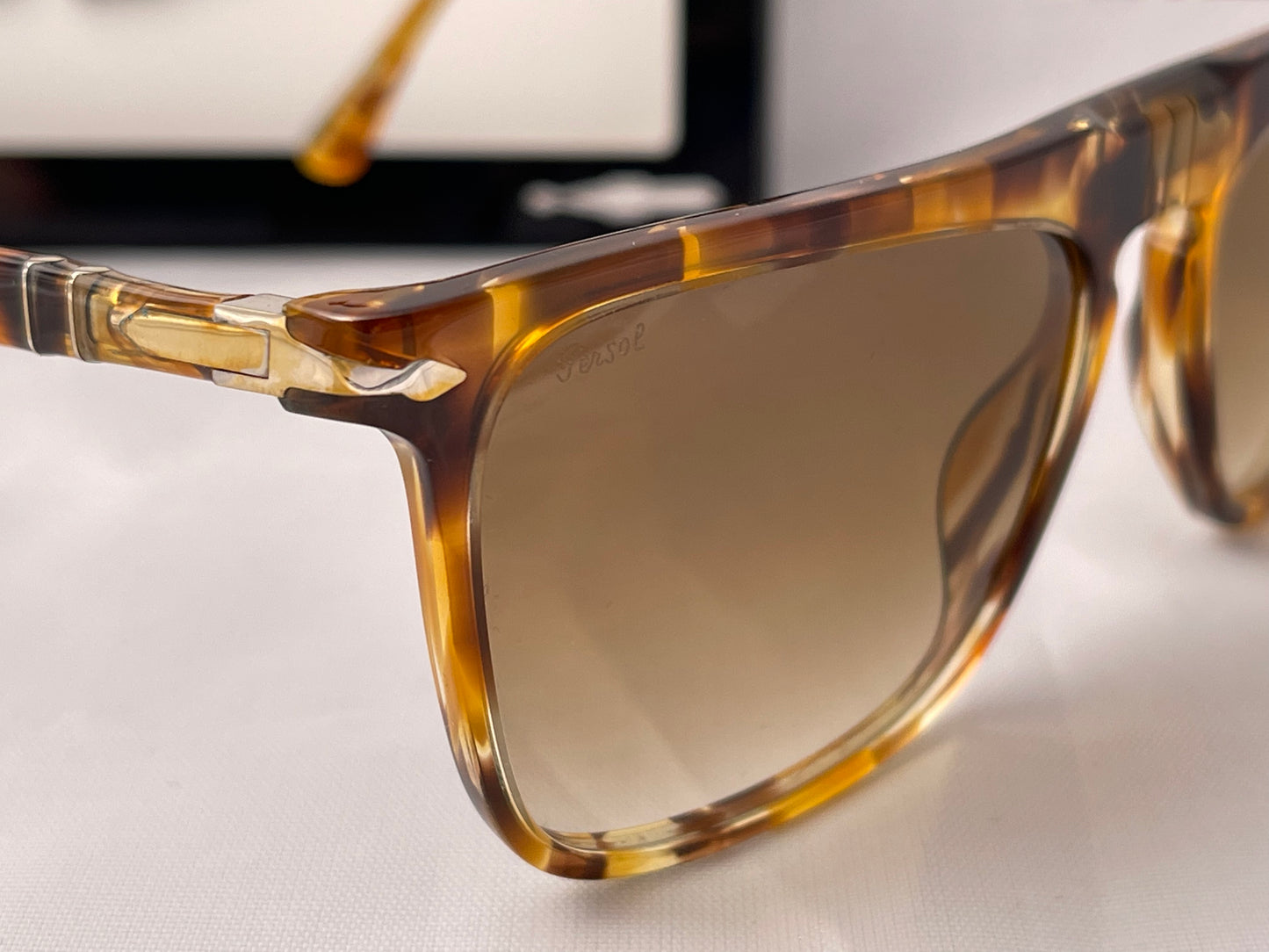 Persol PO3225S 56mm Brown Striped Yellow/ Brown Gradient 1123-51 Sunglasses