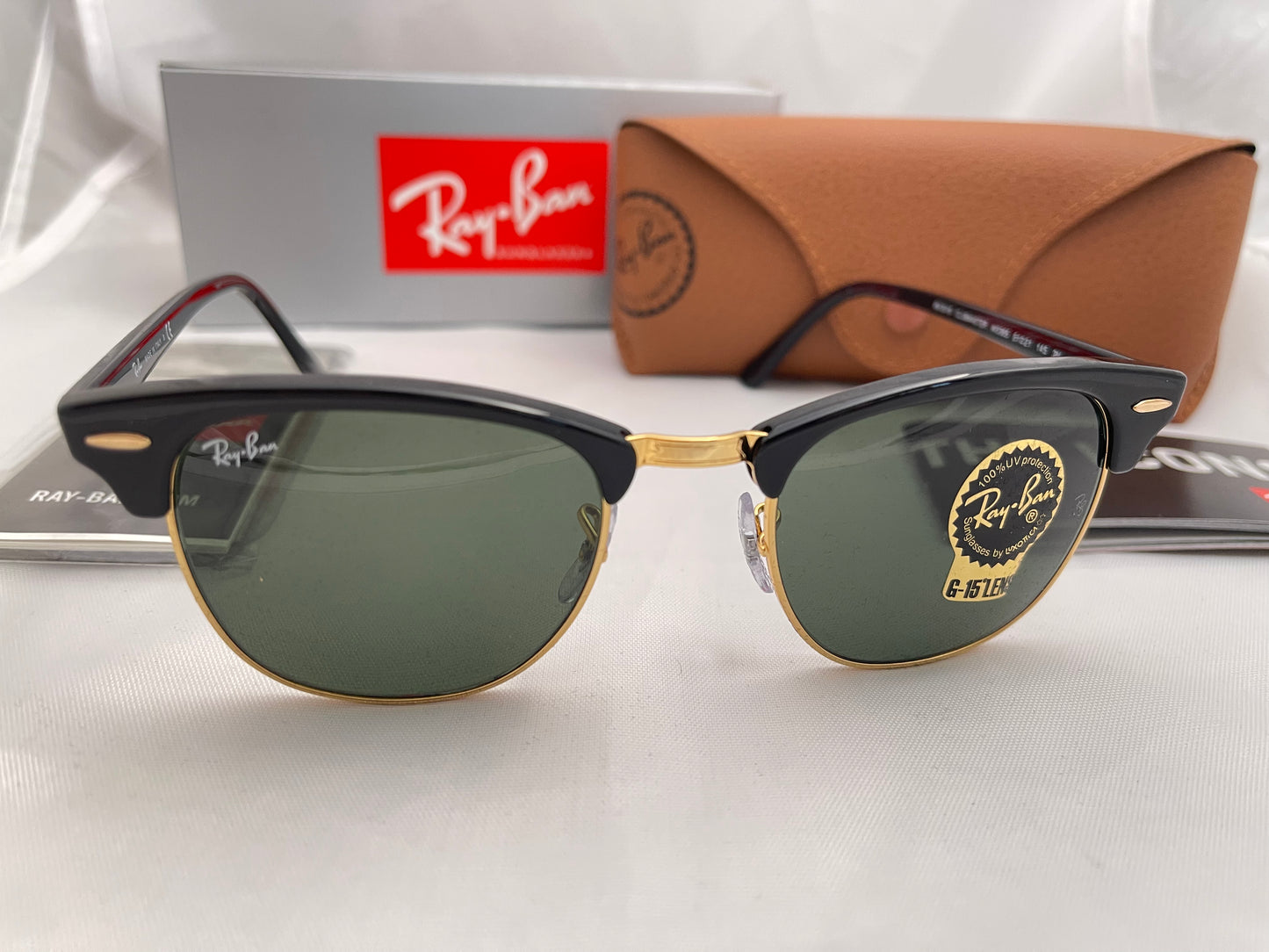 Ray-Ban Clubmaster Black Gold 51mm New