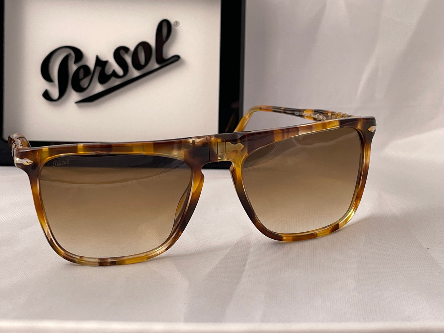 Persol PO3225S 56mm Brown Striped Yellow/ Brown Gradient 1123-51 Sunglasses