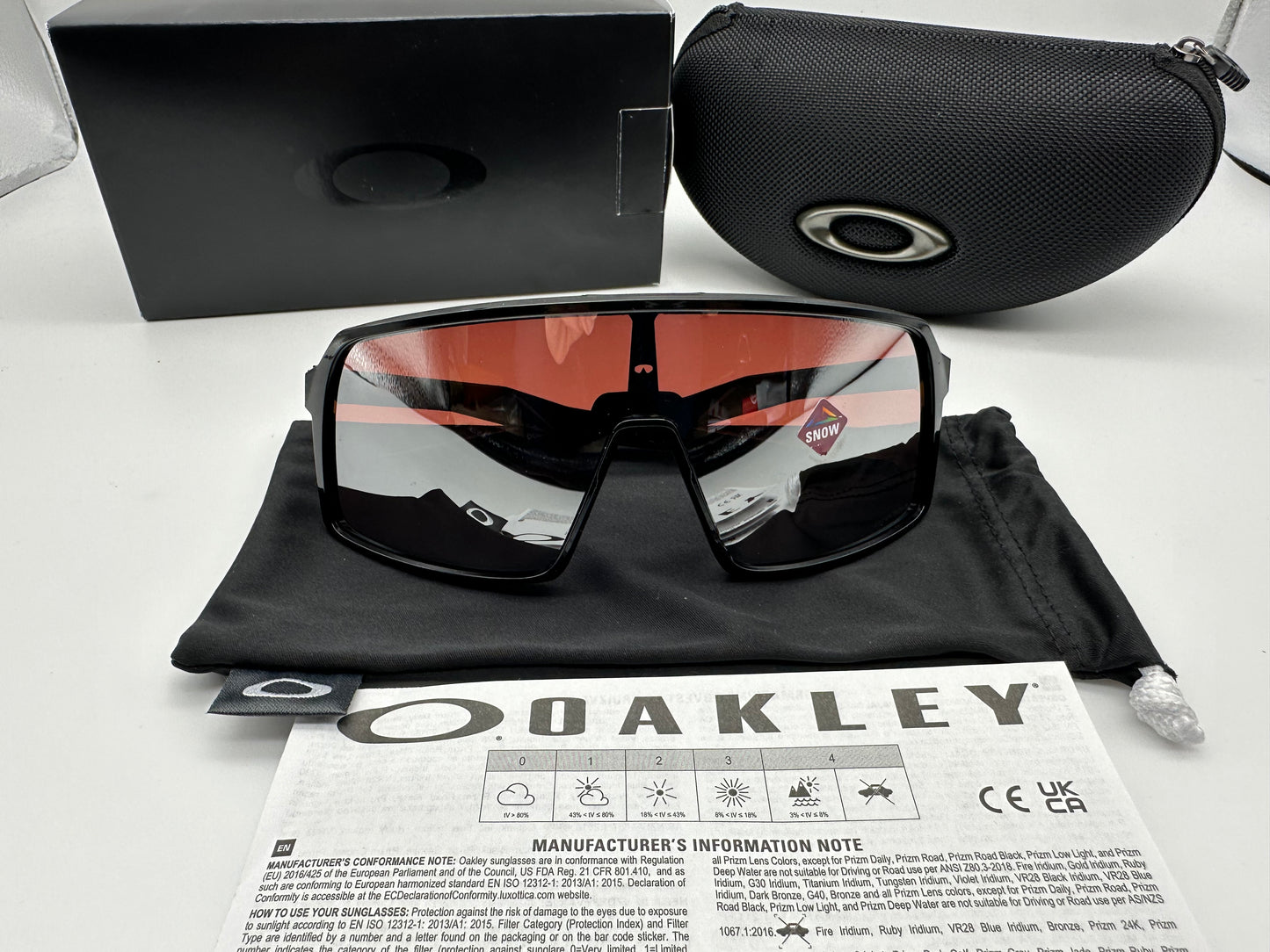 Oakley Sutro Polished Black CAT 4 Prizm Snow Black Iridium OO9406