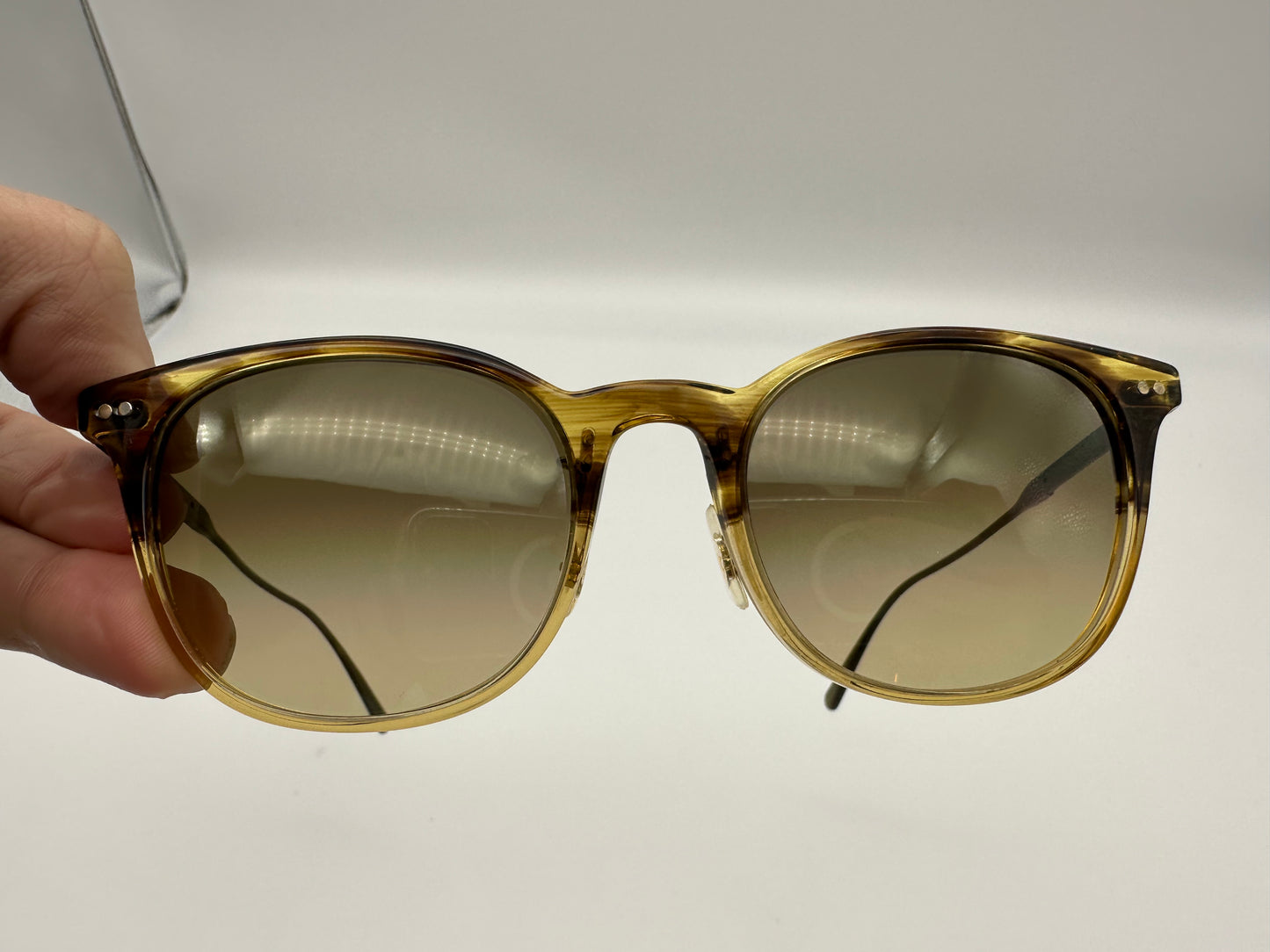 Oliver Peoples Brunello Cucinelli Gerardo 51mm Canarywood Gradient/Antique Gold Brown Photochromic PREOWNED