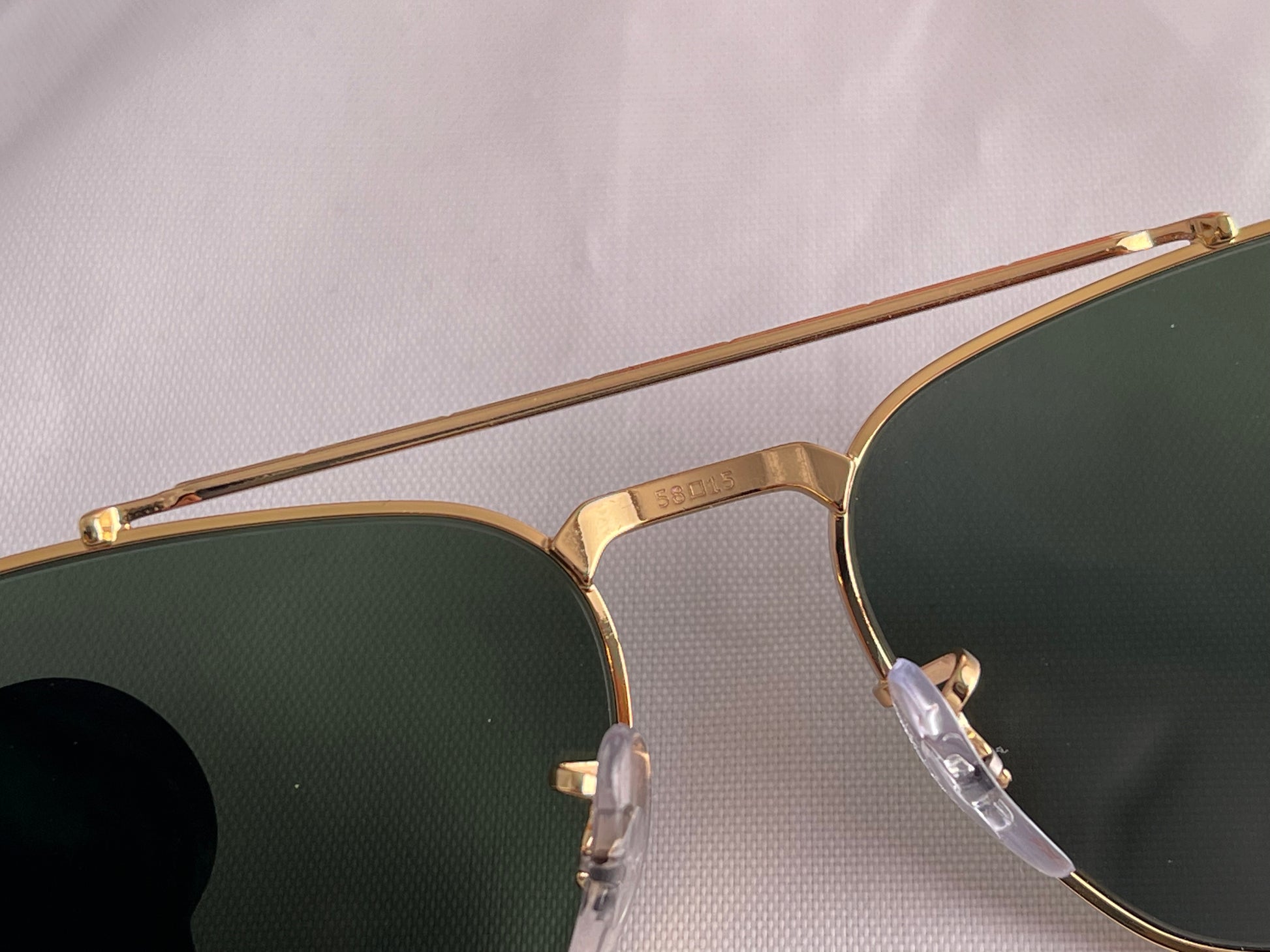 Ray-Ban New Caravan 58mm G-15 Gold RB3636 9196/31 Italy NEW Ray-Ban New Caravan 58mm G-15 Gold RB3636 9196/31 Italy NEW
