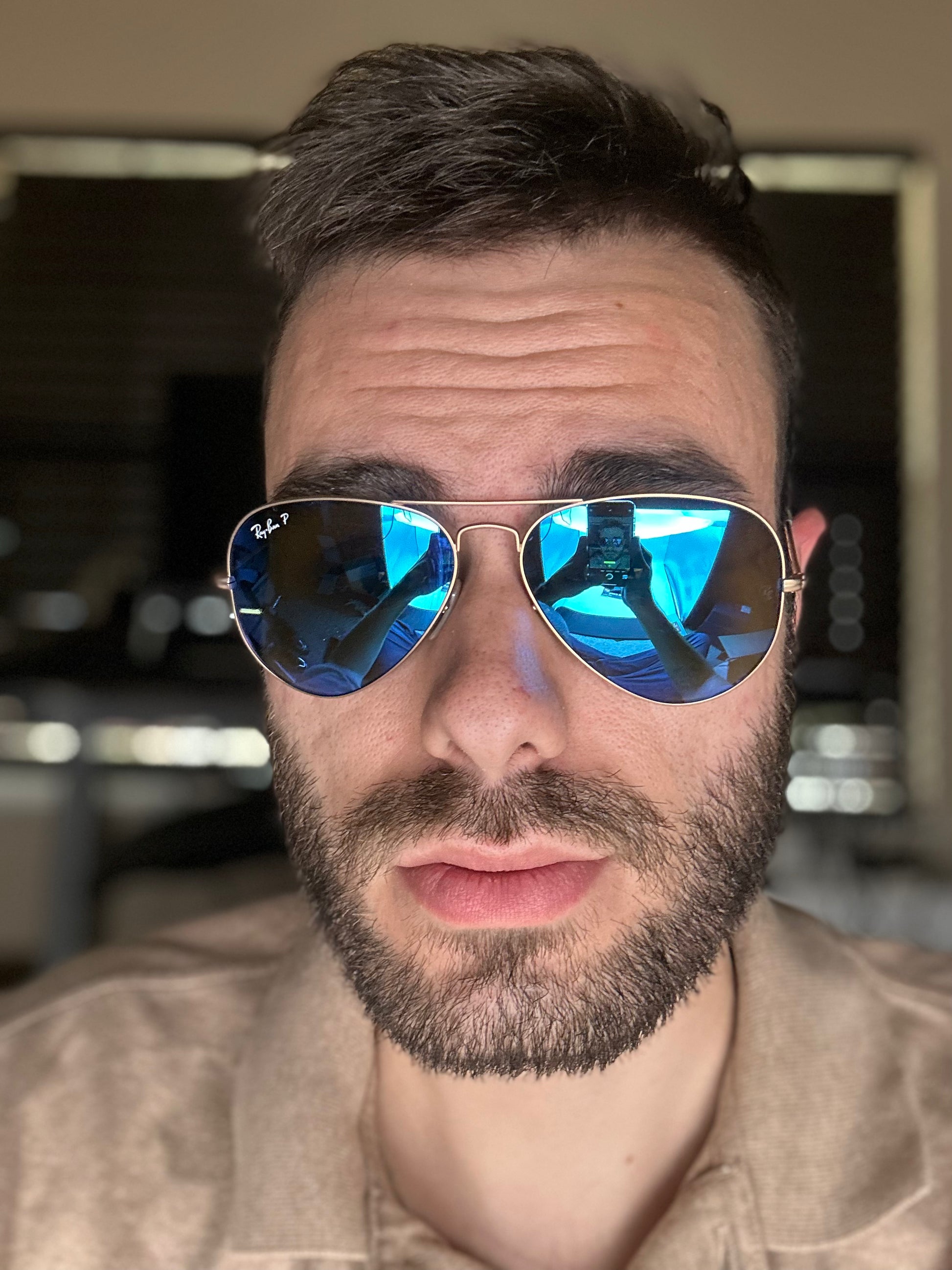 Gold and blue ray bans hot sale