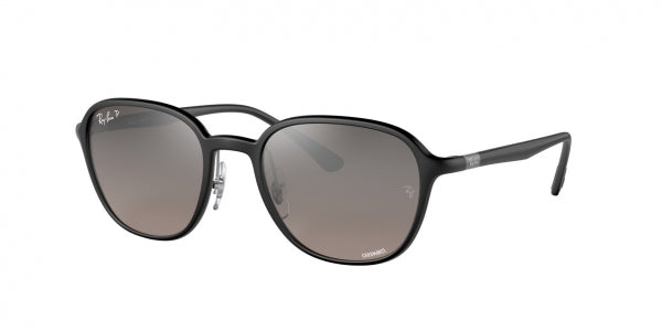 RAY BAN RB4341CH 601S5J Matte Black Grey Mirror Polarized Men's 51mm Sunglasses NEW