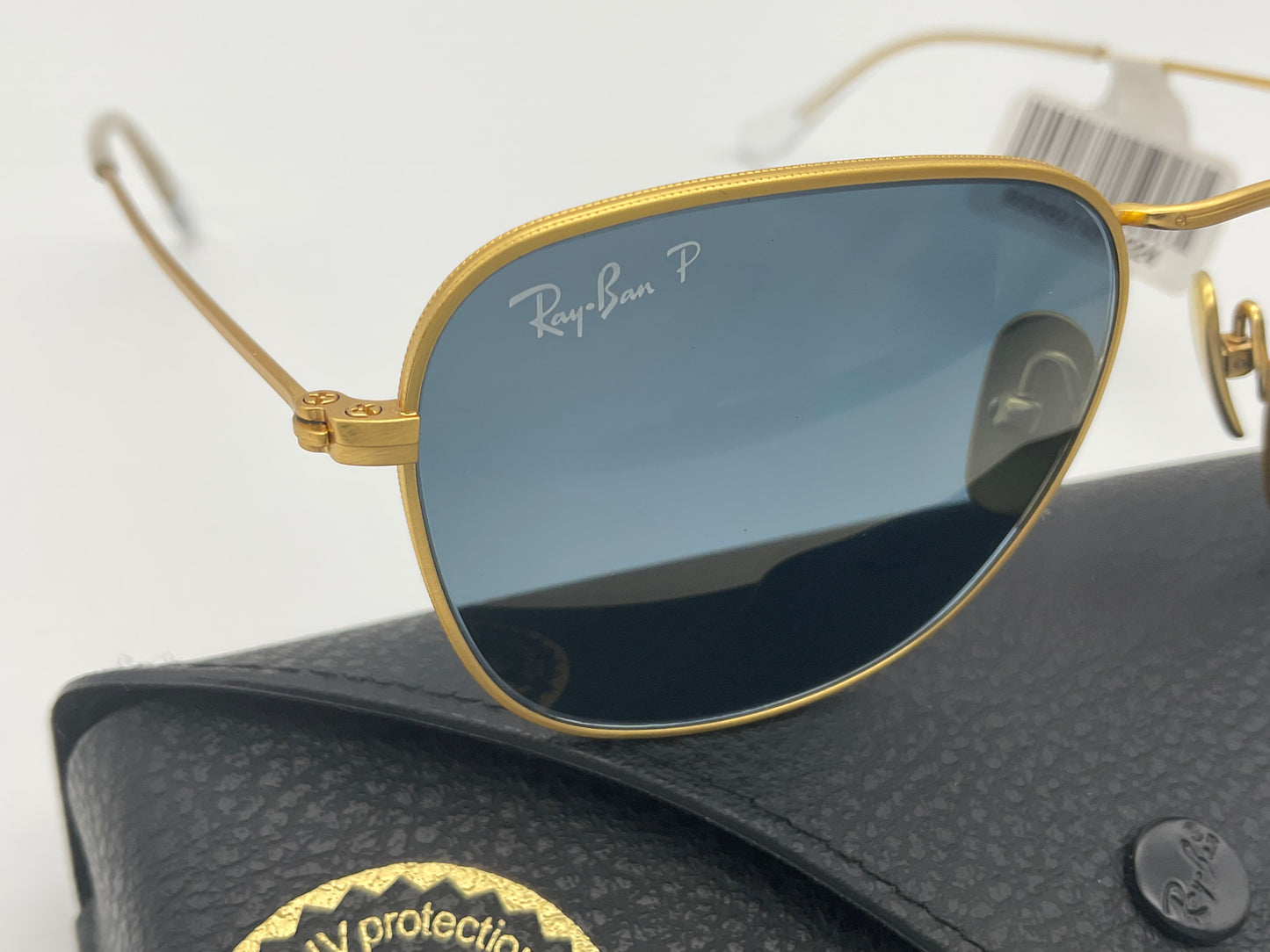 Ray Ban Frank Titanium RB 8157 Gold Blue Polarized 9217TO 51mm Gold.