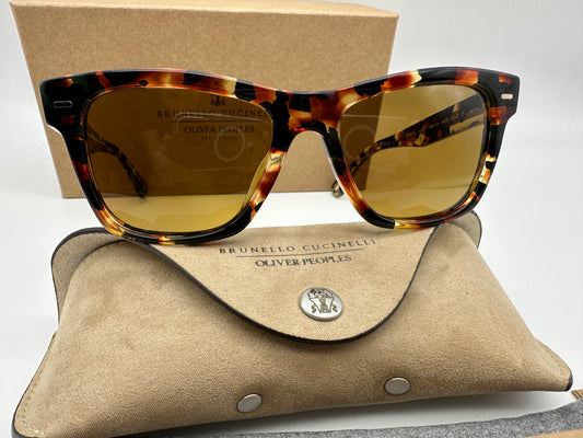 Oliver Peoples Brunello Cucinelli 51mm Oliver Sun Exclusive  Vintage Garnet Tortoise Champagne Photochromic NEW