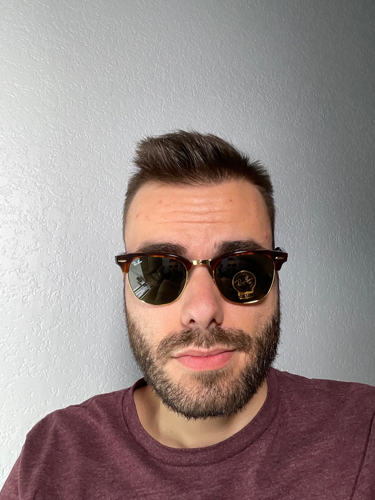 Ray Ban Clubmaster Tortoise 49 mm Sunglasses RB3016 W0366 Made in