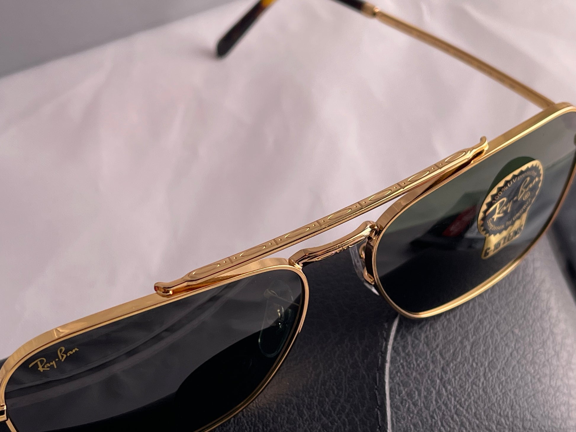 Ray Ban New Caravan 58mm G 15 Gold RB3636 9196 31 Italy New