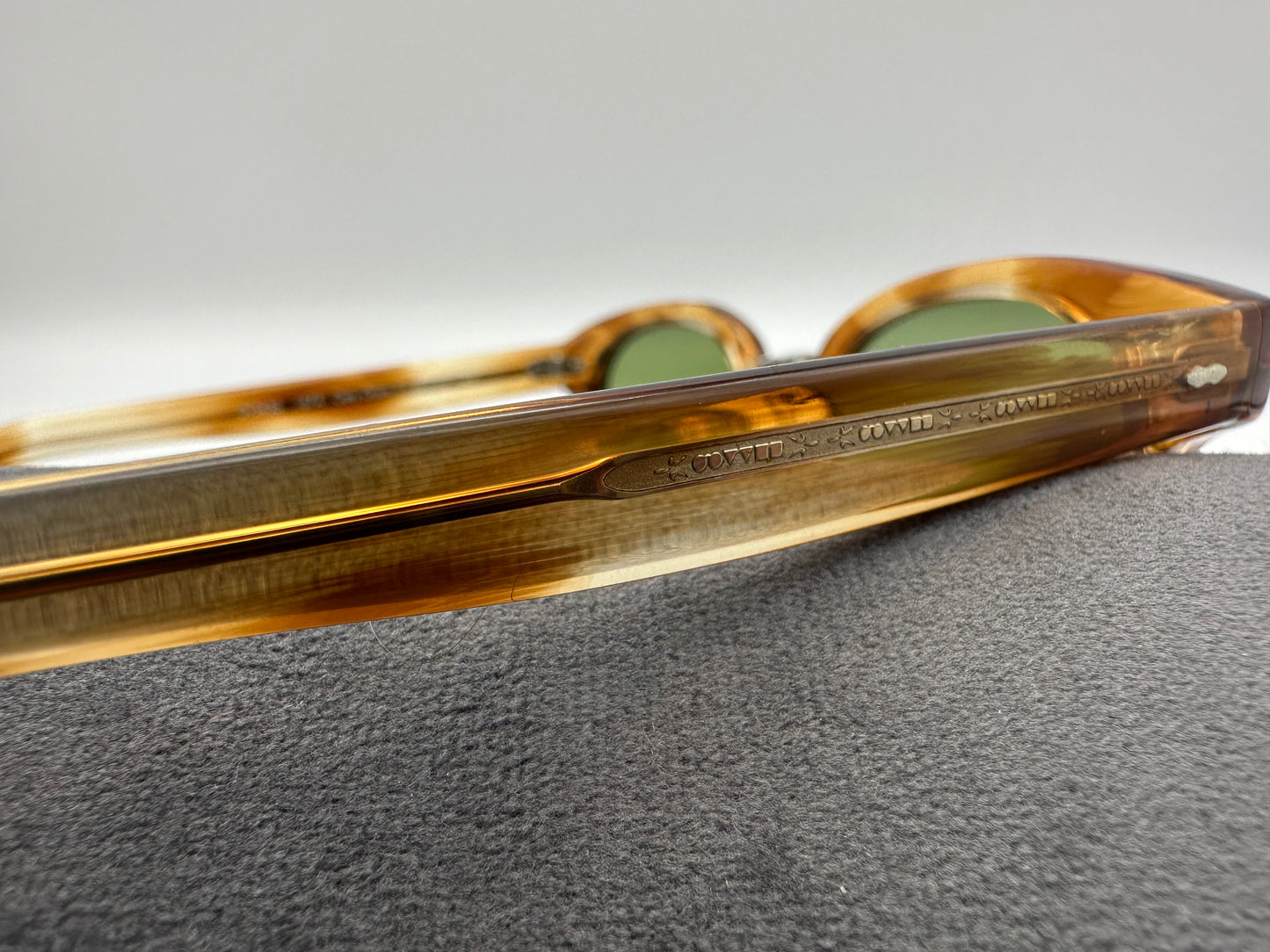 Oliver Peoples Cary Grant 2 50mm Honey VSB Green Custom Glass Lenses