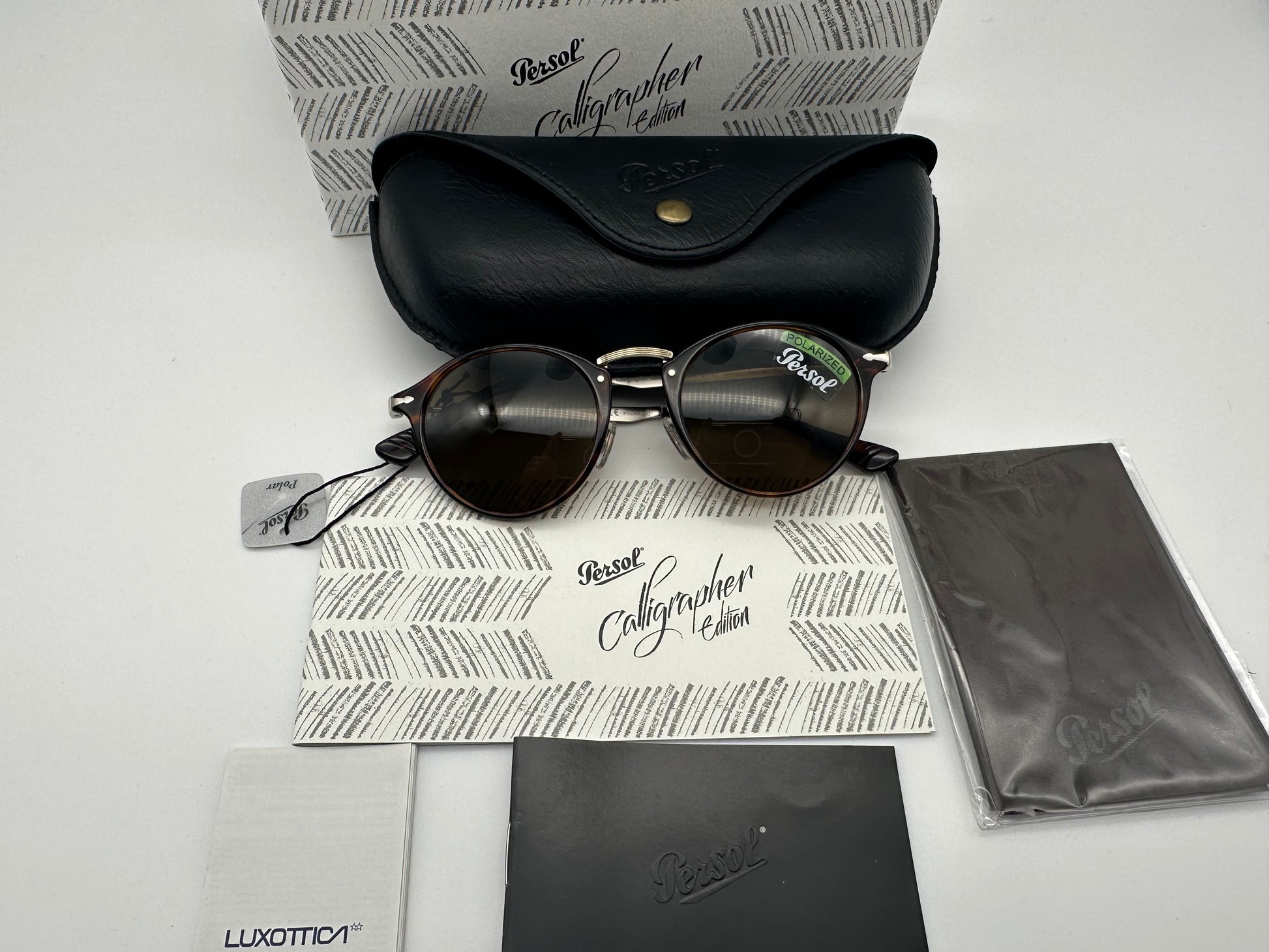 Persol PO 3166 49mm Calligrapher Edition Gold Havana Brown Polarized L Shade Review Store