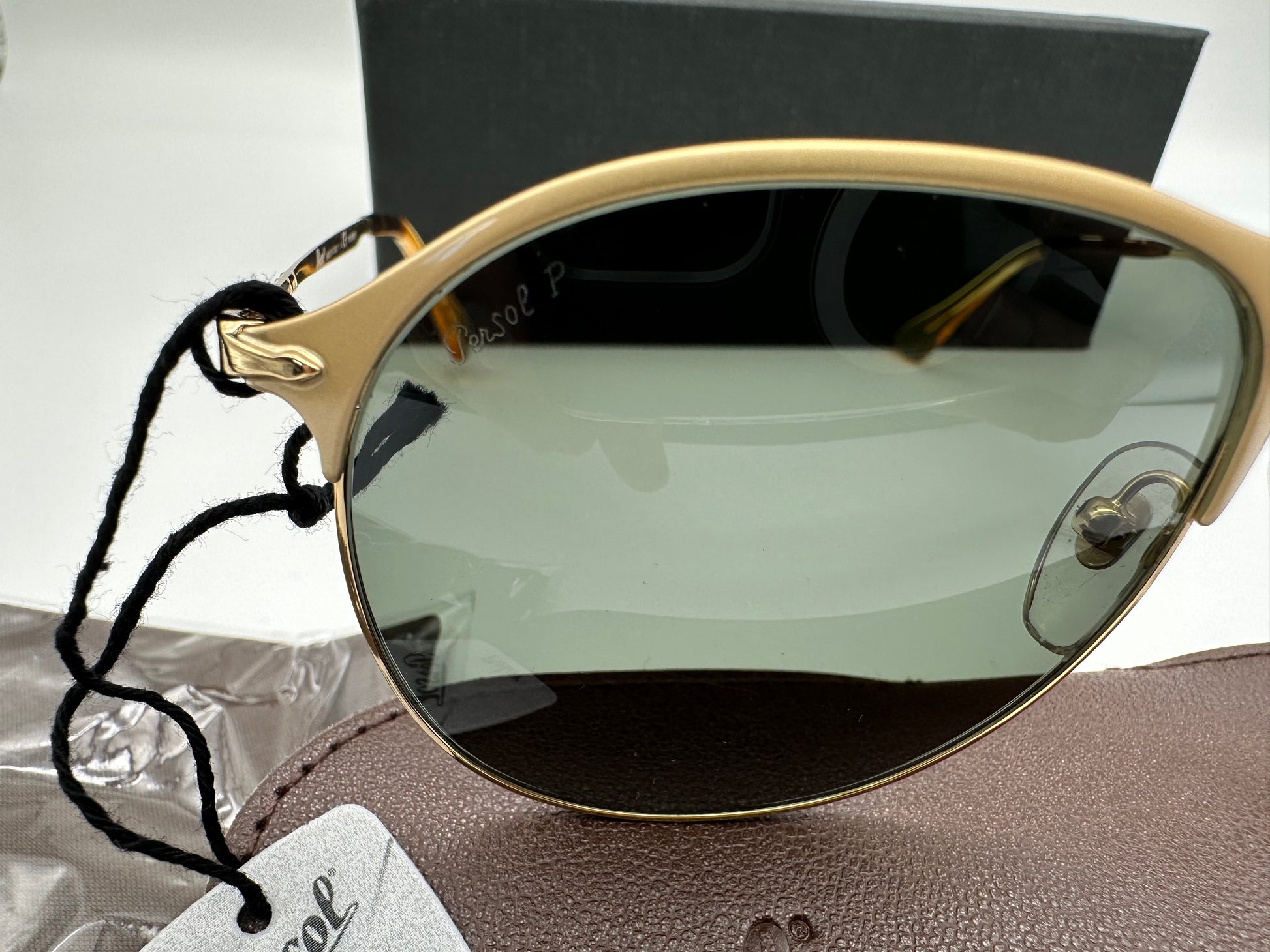 Persol 7649 S 56mm 1069 58 Gold Frame Green Polarized Sunglasses