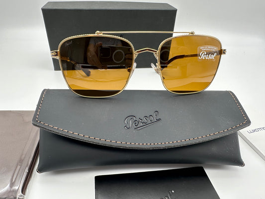 Persol PO 2487s 55mm Gold/Havana Browns made in Italy