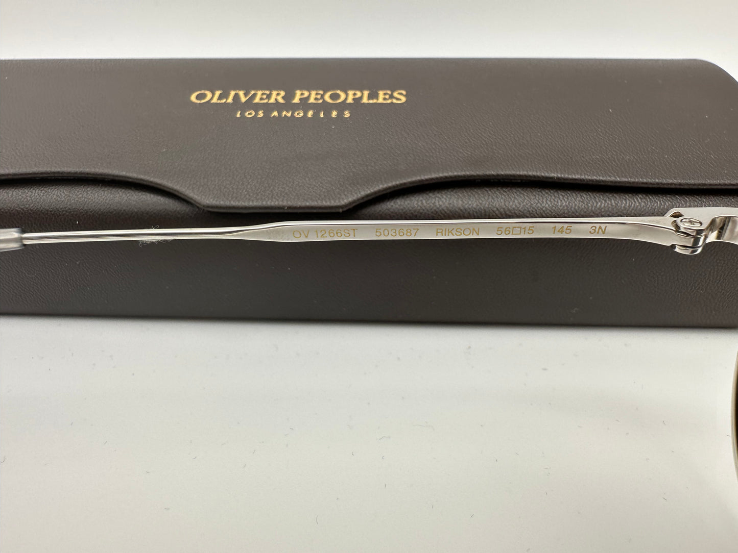 Oliver Peoples RIKSON 56mm OV 1266ST Silver Gray Titanium 503687 Sunglasses made in Japan