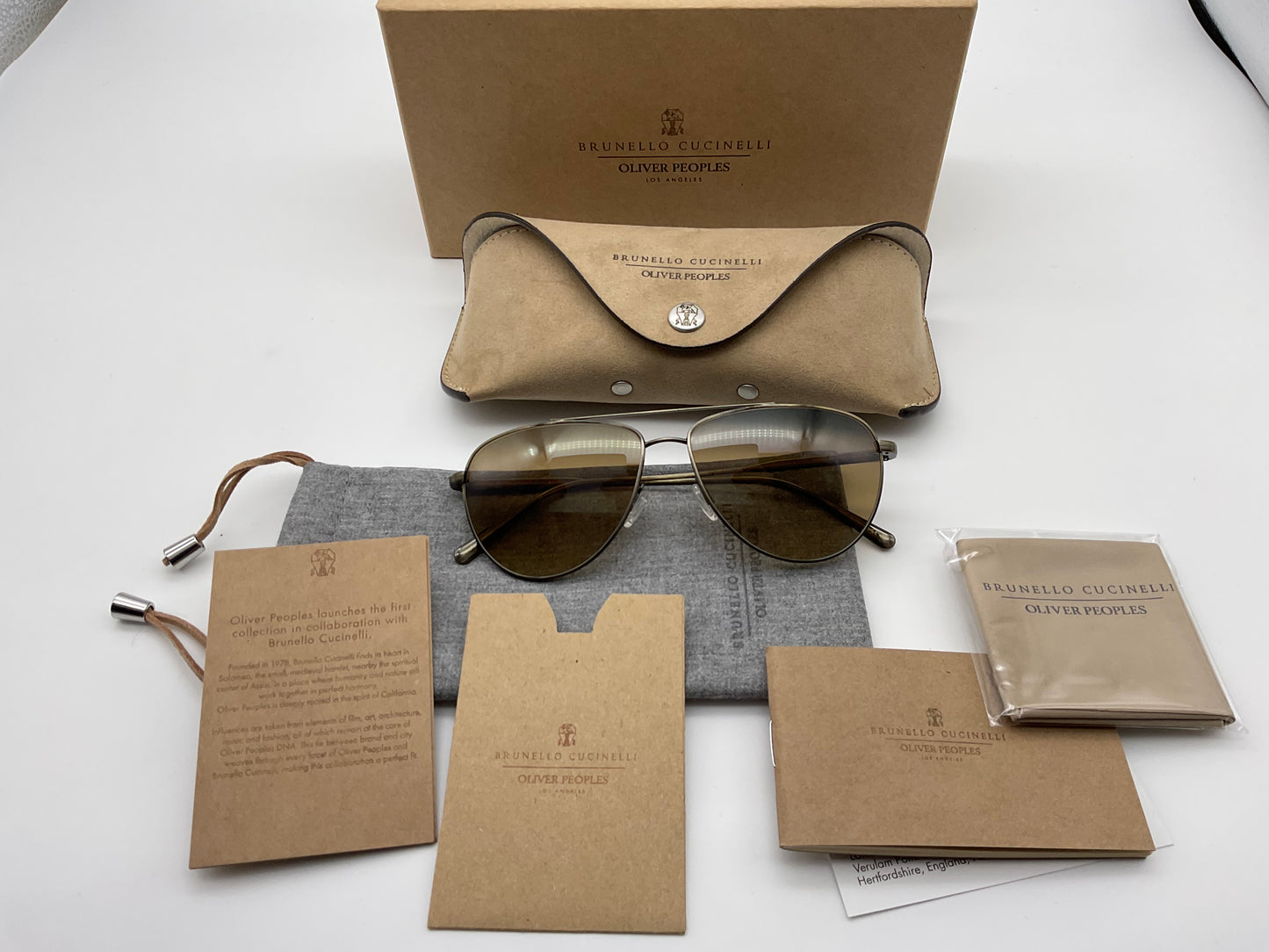 Disoriano OV1301S-5284Q4  58mm Photochromic Antique Gold Chrome Amber Sunglasses