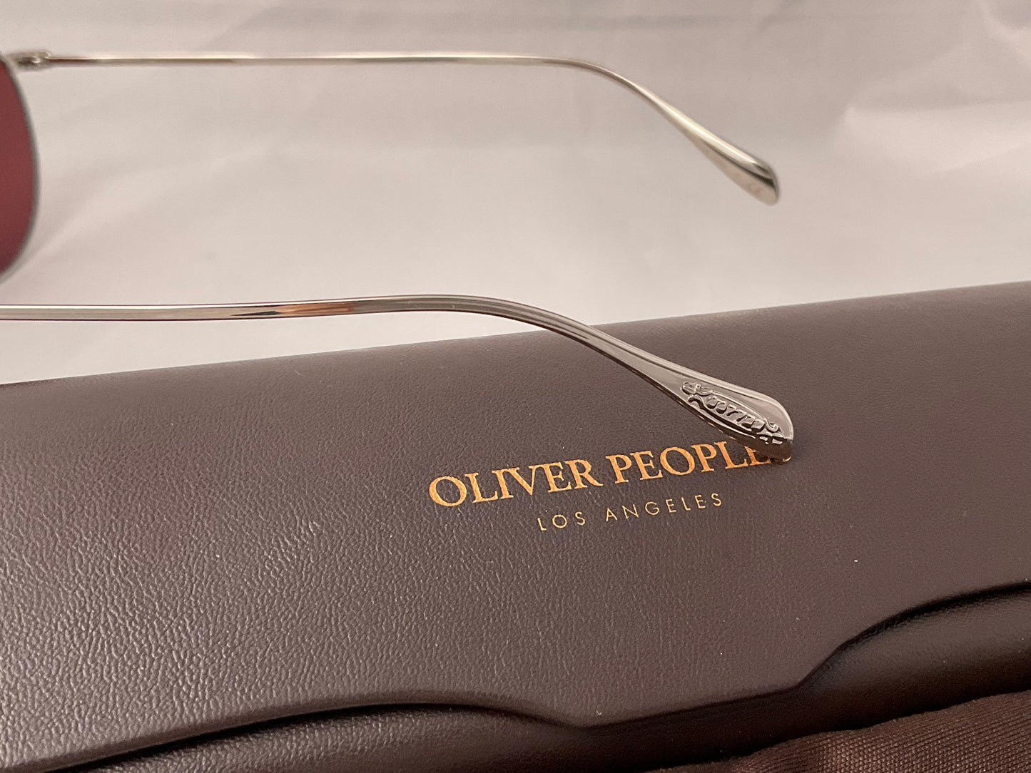 Oliver Peoples COLERIDGE 50mm SUN OV 1186S Silver/Rosewood (5036/C5) Sunglasses