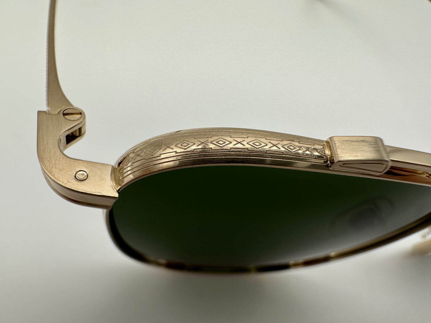 Oliver Peoples MANDEVILLE OV1294ST 531171 Brushed Gold Titanium Sunglasses Missing Tags